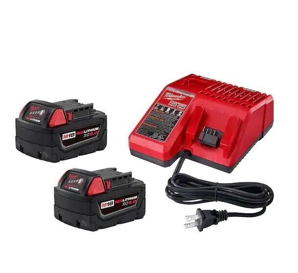Milwaukee 48-59-1852B M18 18 V Li-Ion XC5.0 Starter Kit - Black Milwaukee 48-59-1852B M18 18 V Li-Ion XC5.0 Starter Kit - Black