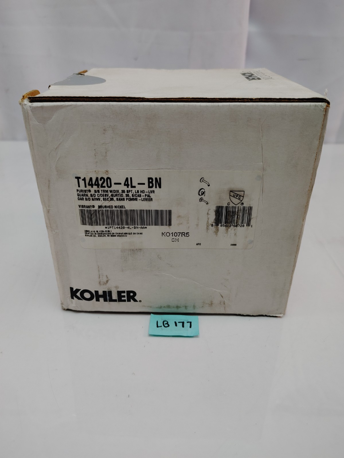 Kohler T14420-4L-BN Purist Bath and Shower Trim Set - SEALED Kohler T14420-4L-BN Purist Bath and Shower Trim Set - SEALED