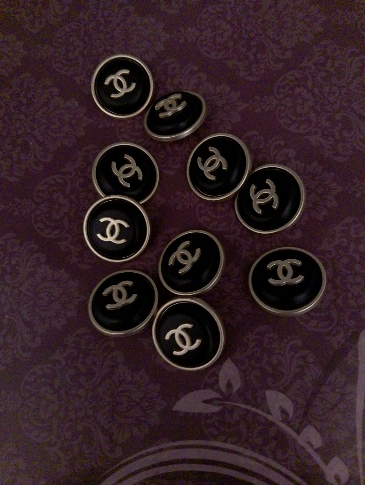 Lot Of ten 22Mm StampedDesigner Vintage Button Gold ToneChanel 10 BUTTONS Lot Of ten 22Mm StampedDesigner Vintage Button Gold ToneChanel 10 BUTTONS
