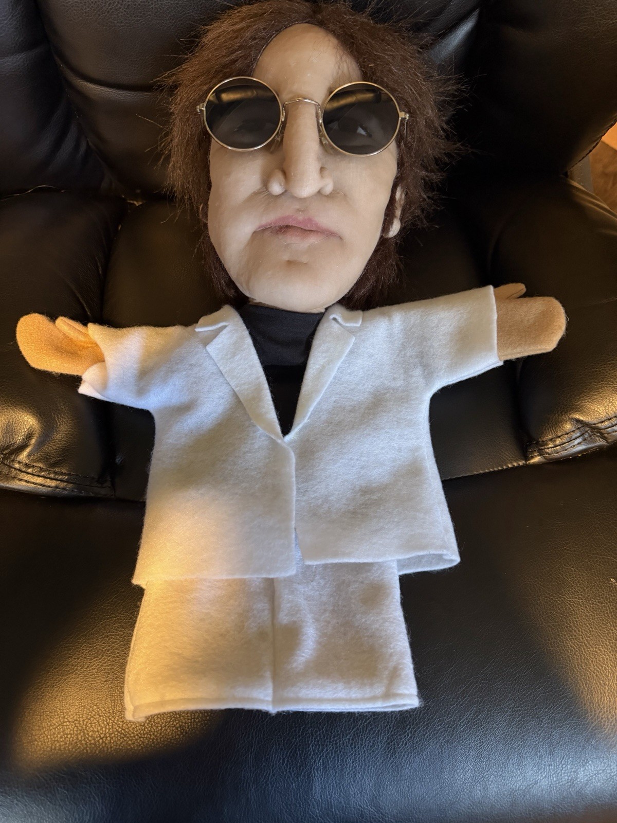 Vintage John Lennon The Beatles Hand Puppet Wine Bottle Holder Extremely Rare