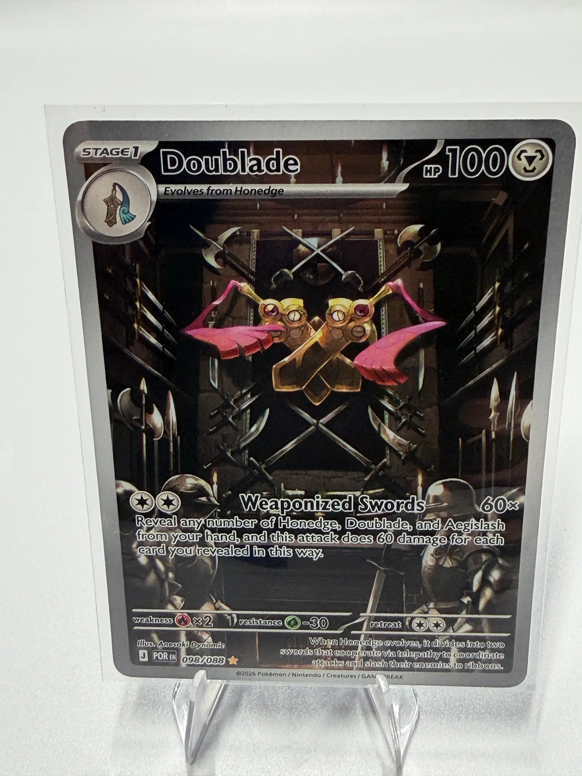 2026 Pokemon Mega Evolution—Perfect Order Doublade #098/088 Illustration Rare 2026 Pokemon Mega Evolution—Perfect Order Doublade #098/088 Illustration Rare