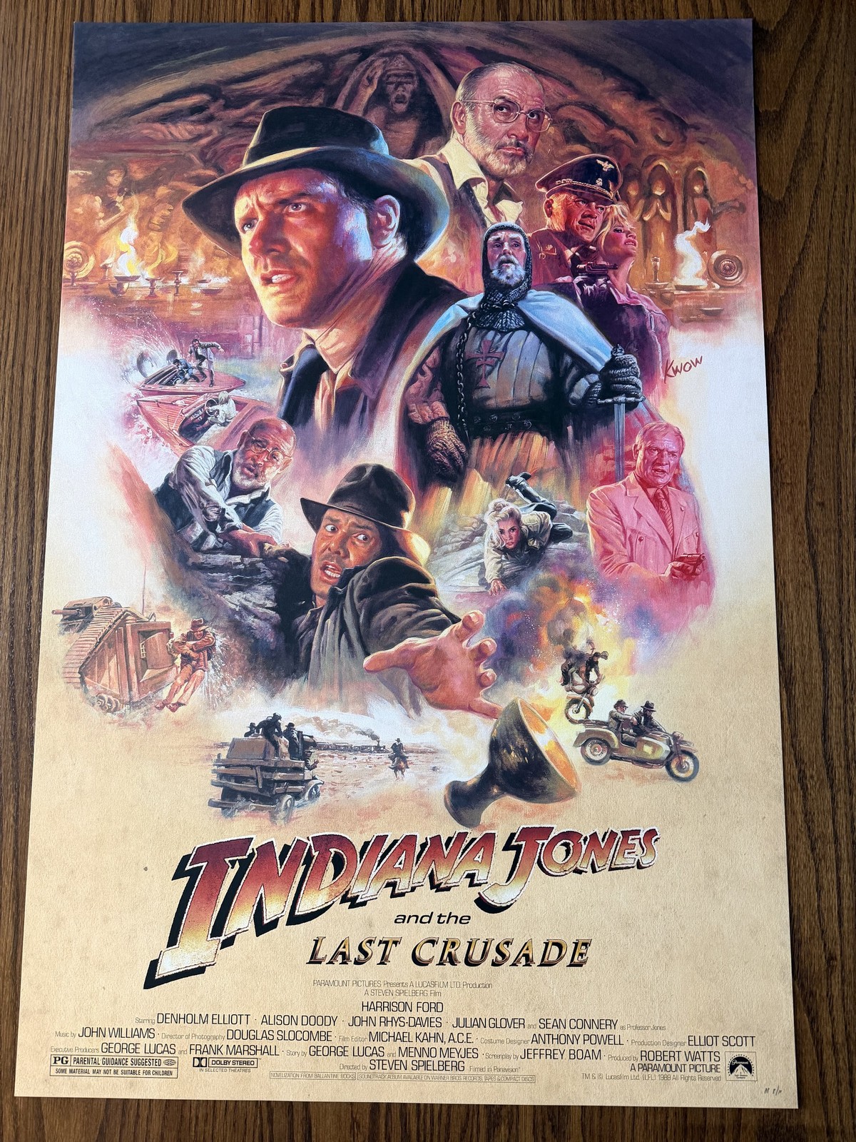 Indiana Jones The Last Crusade Mondo 24x36 Poster Kwow Limited Edition Print