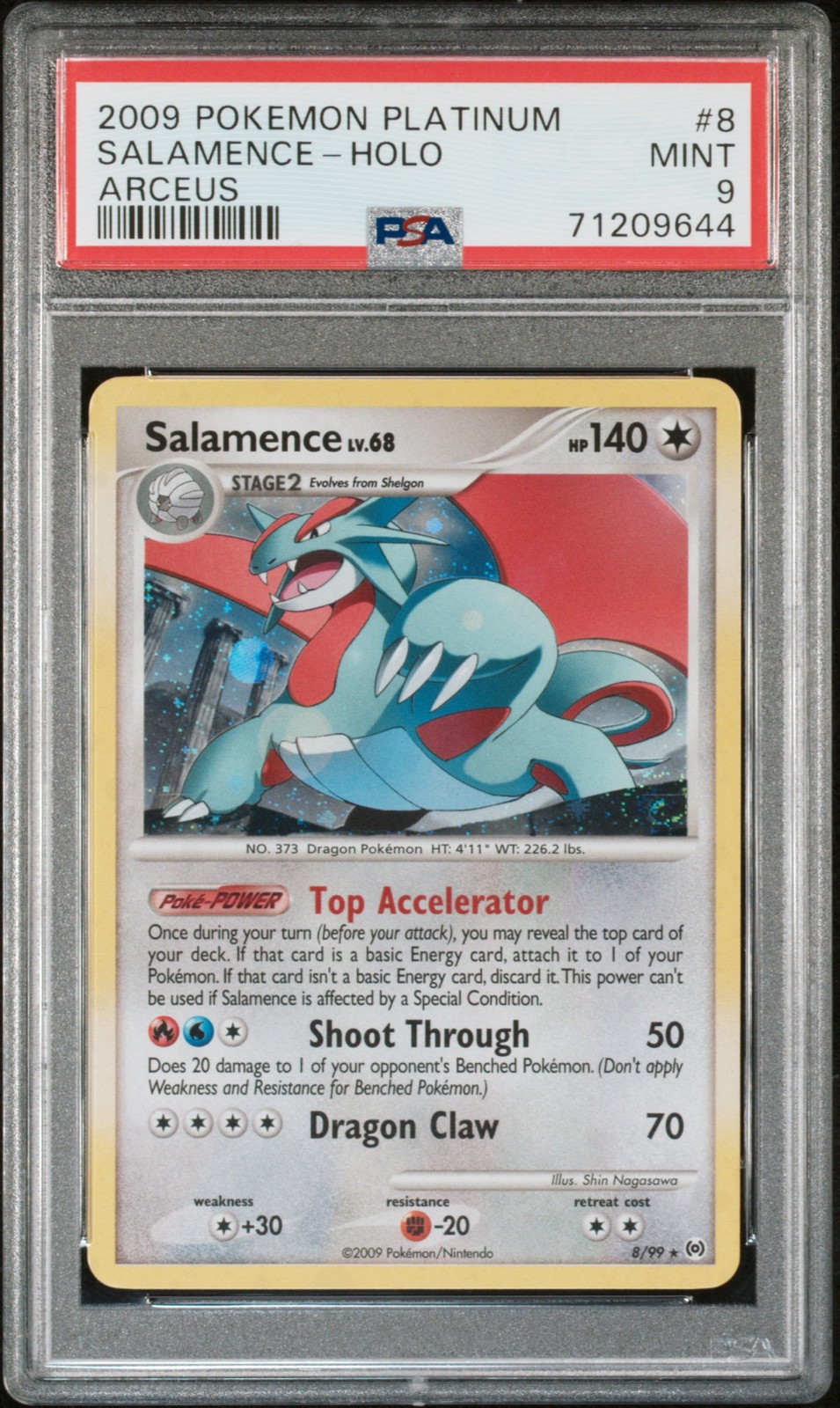 Salamence #8/99 Holo Arceus Pokemon 2009 PSA 9