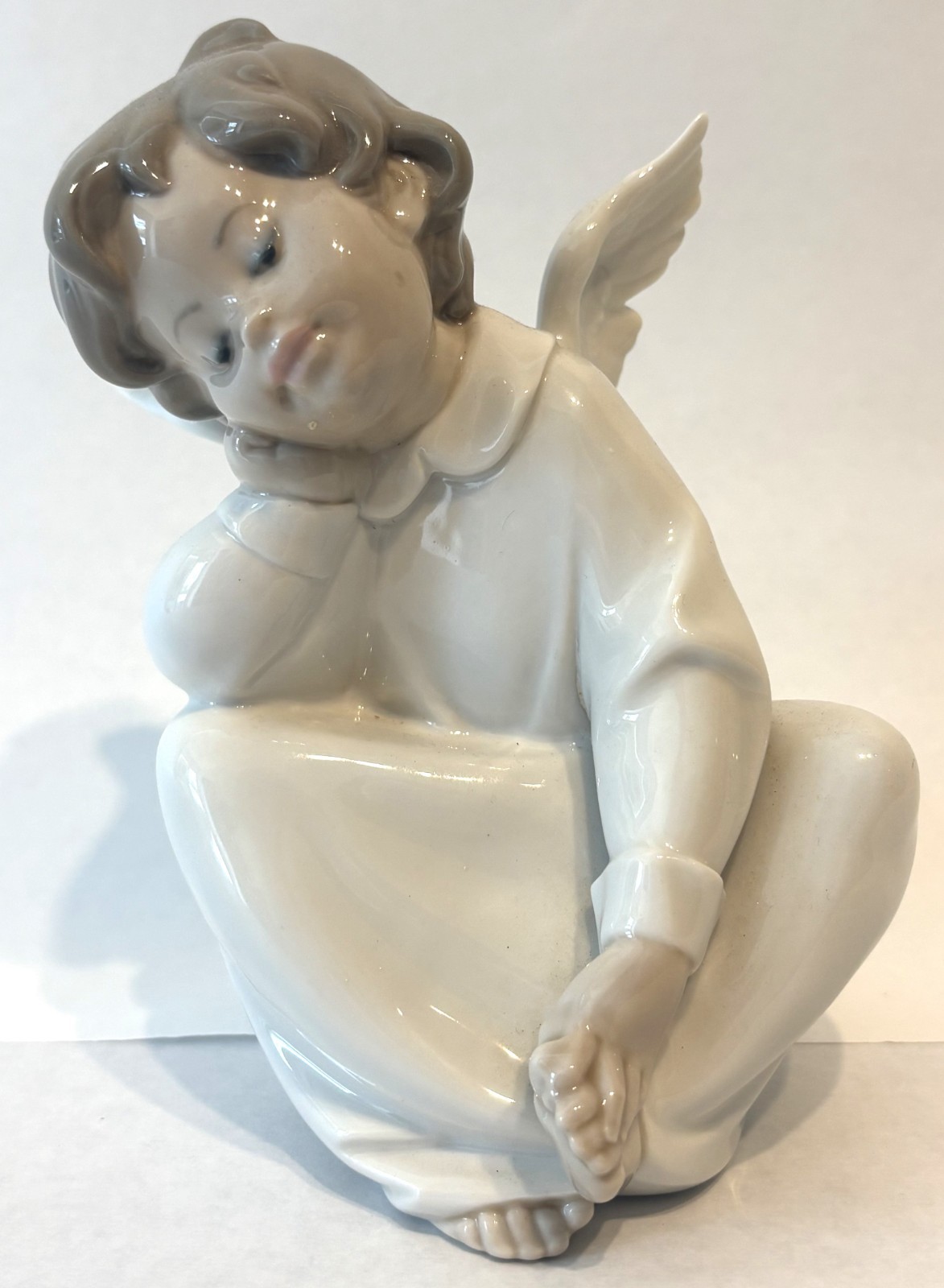 Lladro Angel Dreaming 4961 Vintage Porcelain Spain Figurine Pristine Condition