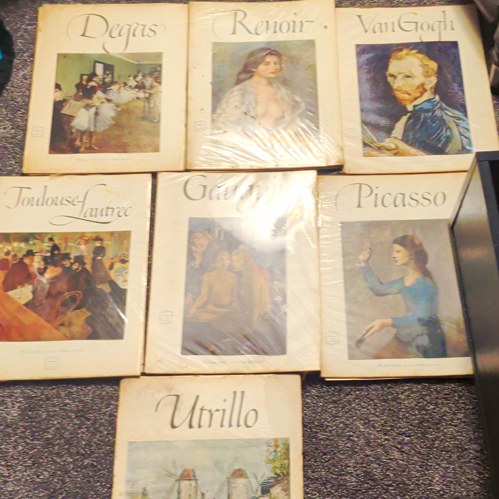 Vintage 1950s Harry Abrams Art Book Portfolios Lot 7 - All 16 Prints Attached