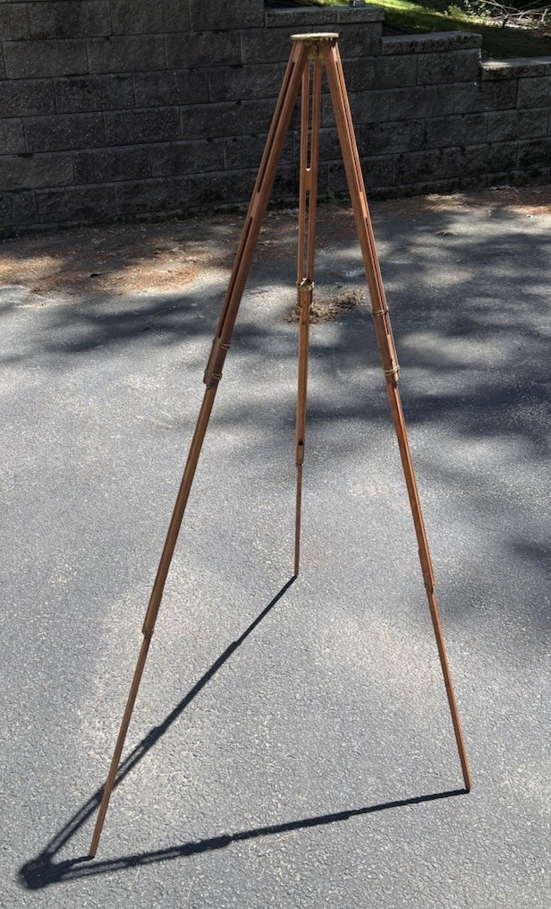 Antique Eastman Kodak Standard Tripod Rochester NY Wood Brass Survey Camera