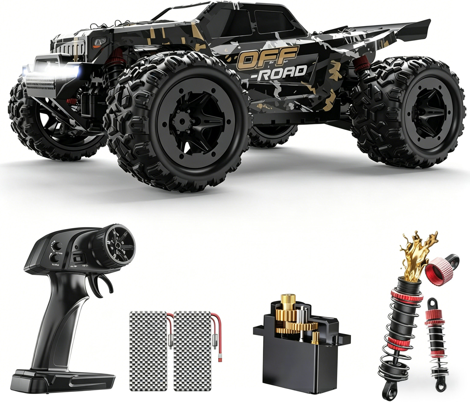 DEERC 9309E 4WD RC Monster Truck 40KPH All Terrain Off-Road Remote Control Car