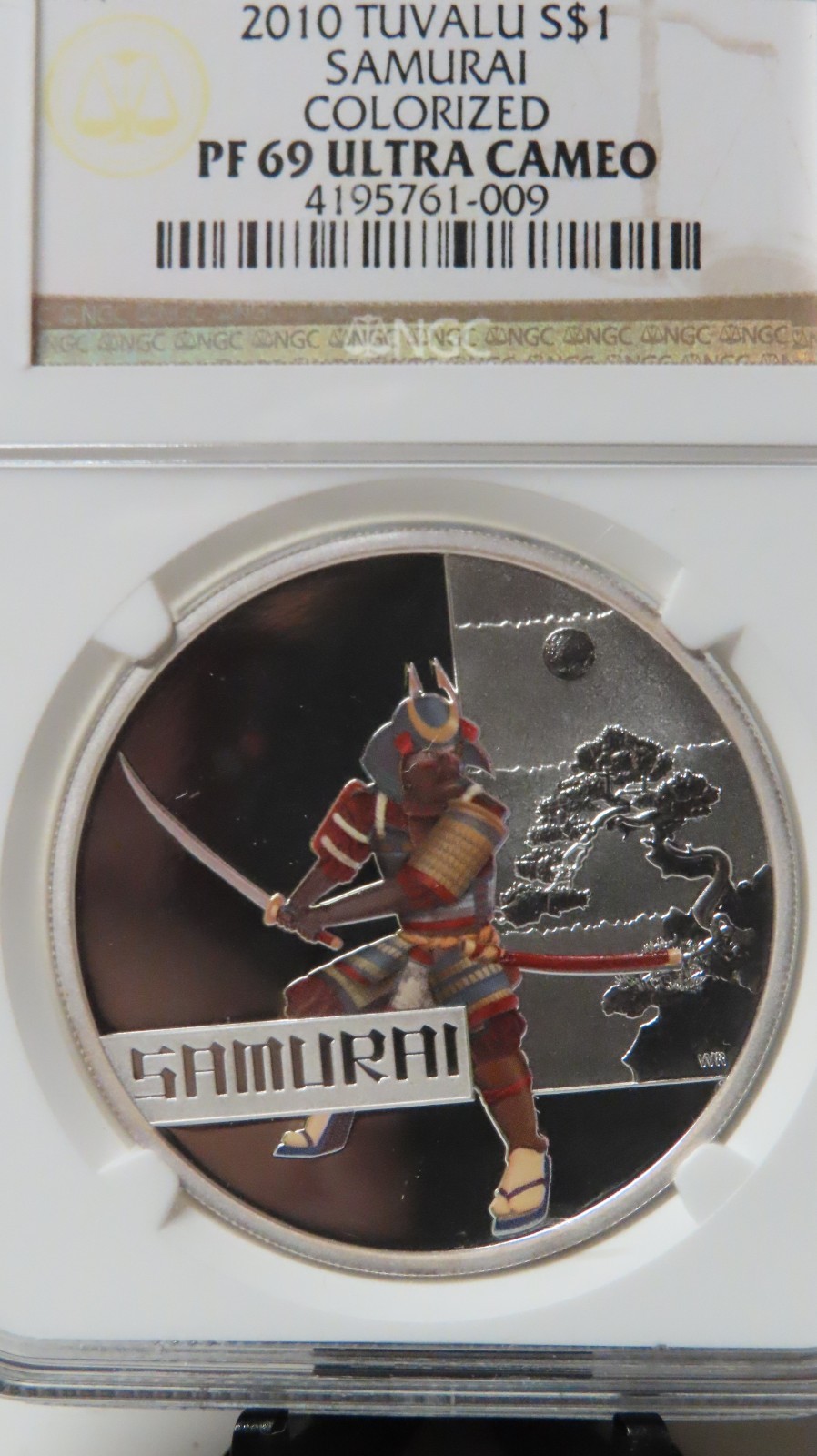 2010 TUVALU SAMURAI SILVER PROOF NGC PF69