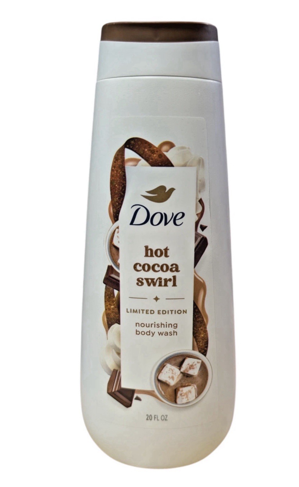 Dove Hot Cocoa Swirl Limited Edition Holiday Treats Body Wash 20 FL OZ - NEW