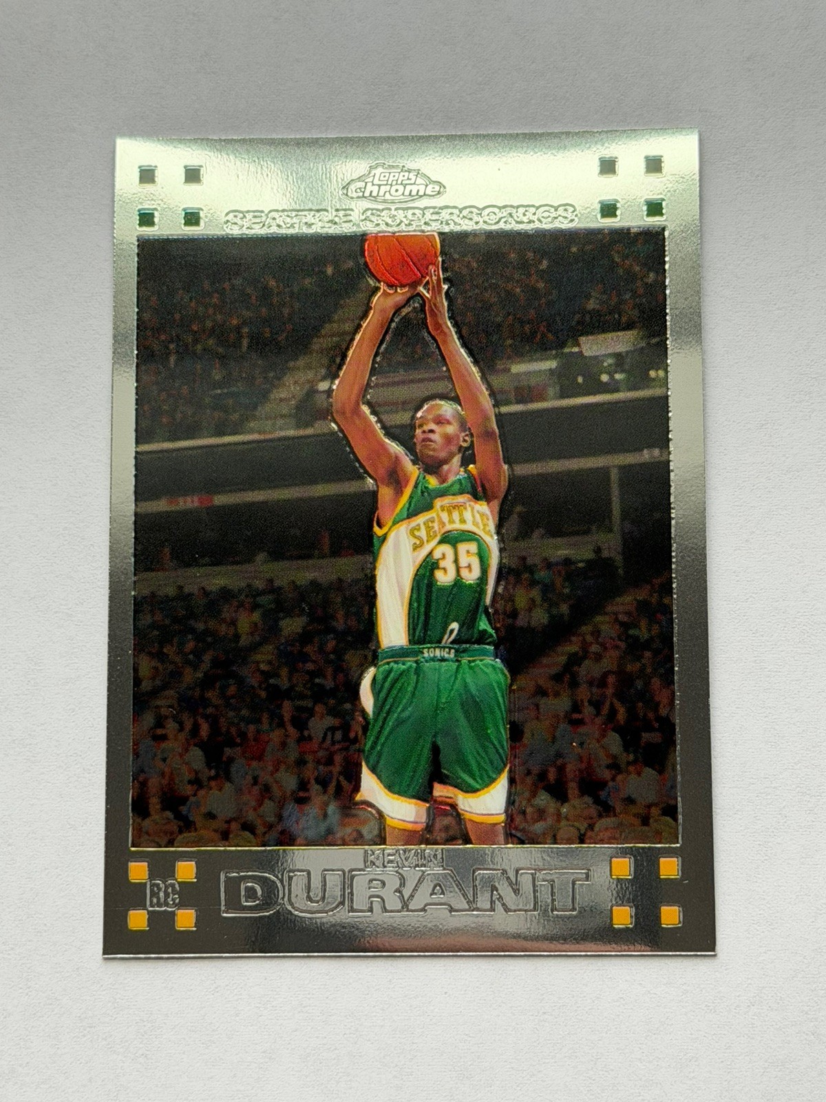2007-08 Topps Chrome KEVIN DURANT #131 Supersonics ROOKIE RC Warriors Suns NM 2007-08 Topps Chrome KEVIN DURANT #131 Supersonics ROOKIE RC Warriors Suns NM