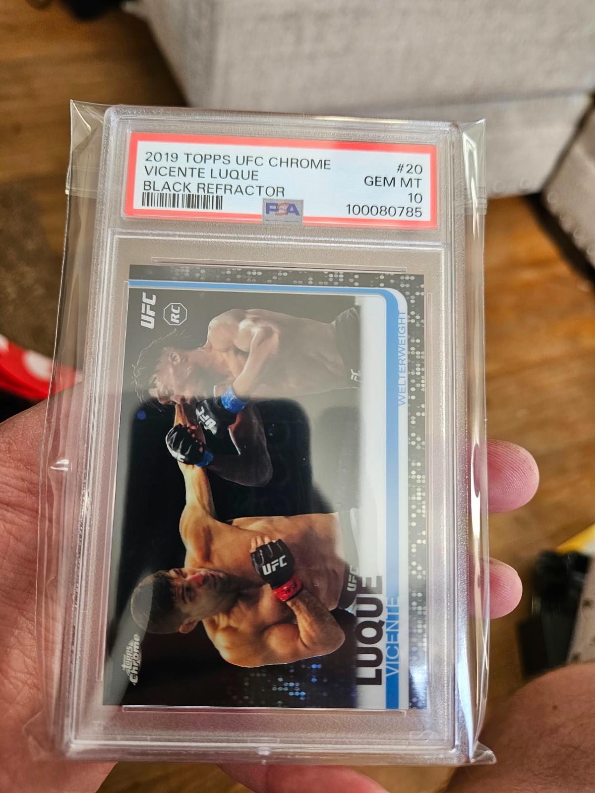 2019 UFC Topps Chrome PSA 10 Vicente Luque Black Refractor RC /10 2019 UFC Topps Chrome PSA 10 Vicente Luque Black Refractor RC /10