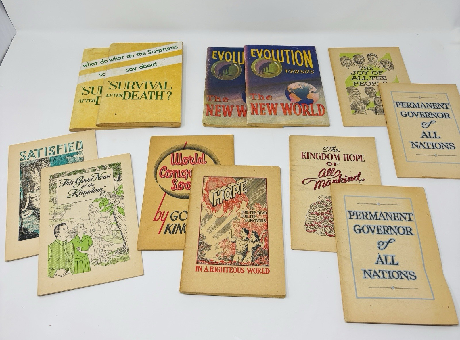 Jehovah's Witnesses Booklet Pamplet Lot of 12 1940's 1950's Watchtower Jehovah's Witnesses Booklet Pamplet Lot of 12 1940's 1950's Watchtower