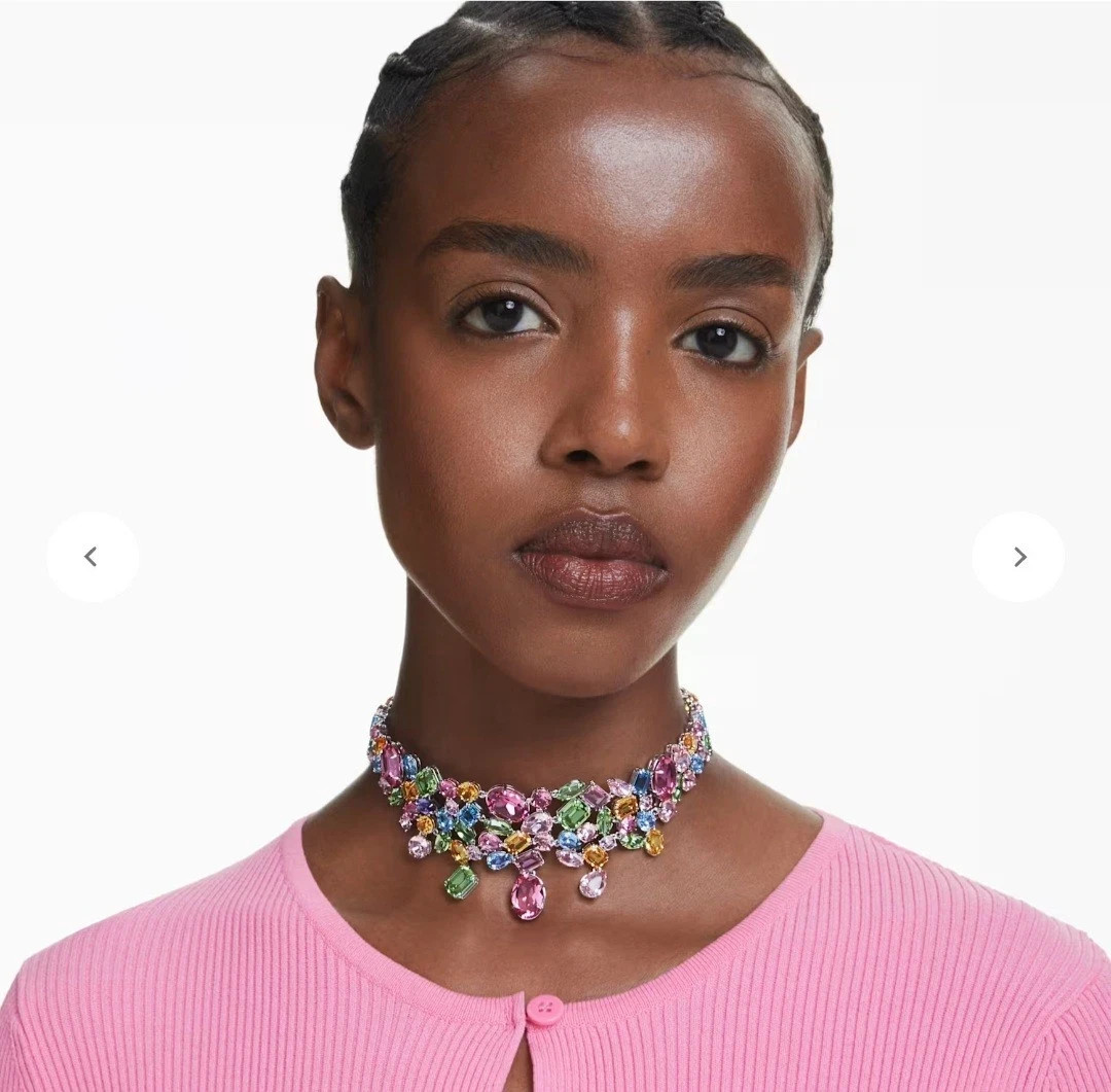 Swarovski Gema Multicolor Crystal Statement Choker Necklace Swarovski Gema Multicolor Crystal Statement Choker Necklace