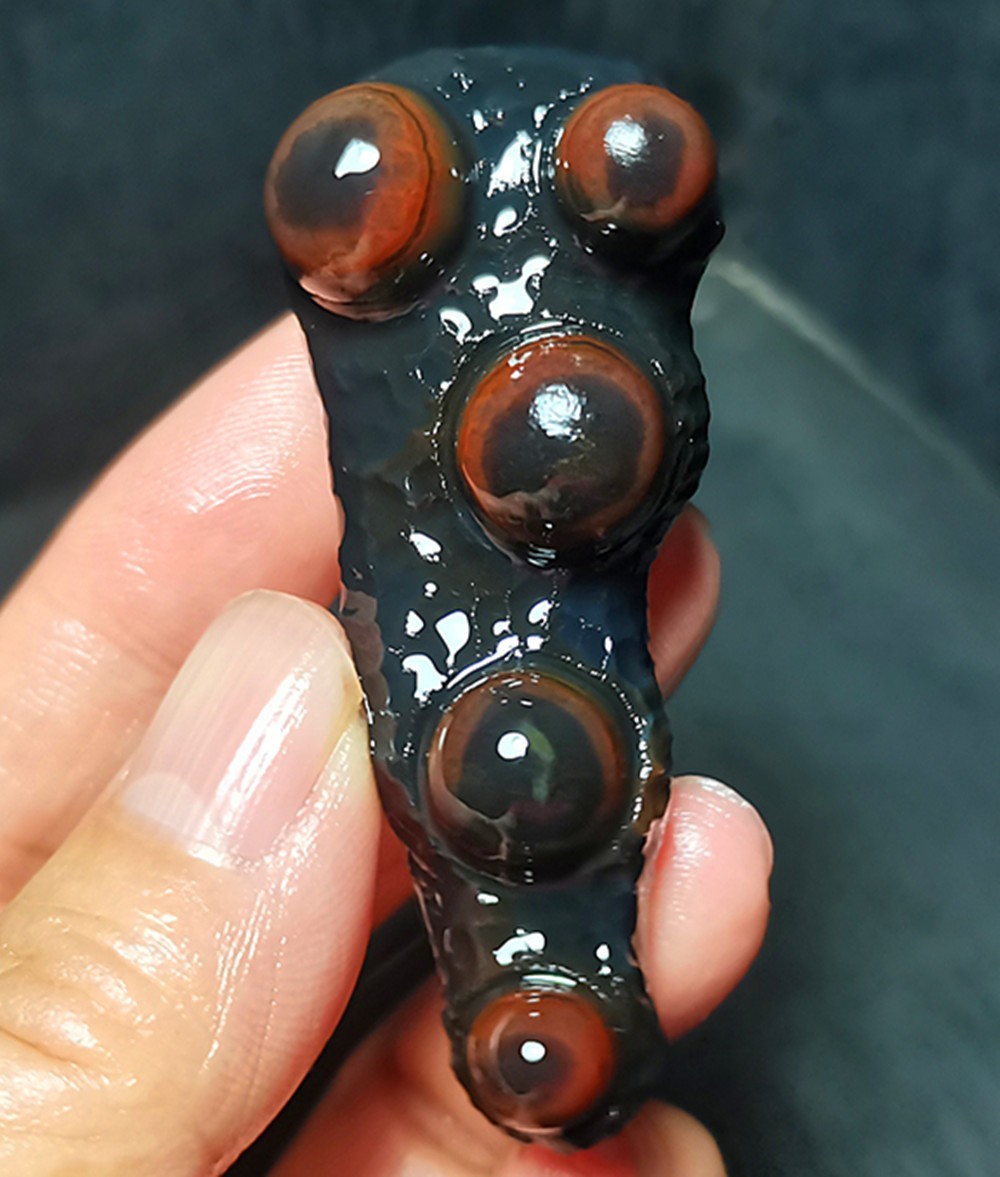 Rare 42.5G Natural Beautiful Gobi Agate Eye Agate Crystal Healing A235