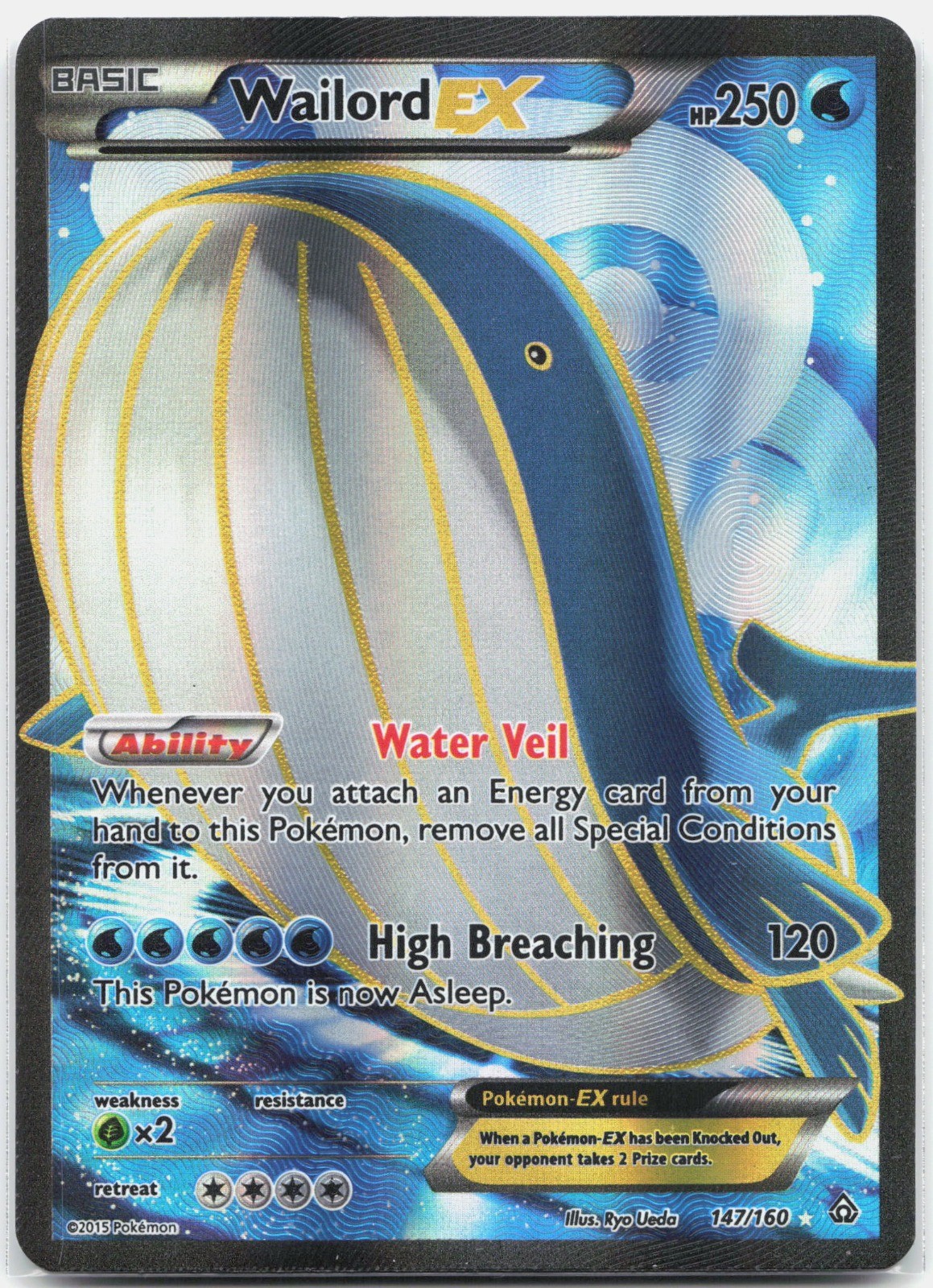 Wailord EX (147 Full Art) Ultra Rare XY - Primal Clash PRC Water Holo 147/160 LP Wailord EX (147 Full Art) Ultra Rare XY - Primal Clash PRC Water Holo 147/160 LP