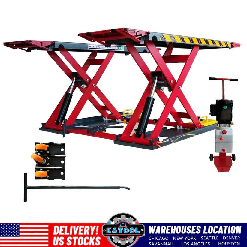 KATOOL 8000lb Scissor Lift Heavy Duty Mid-Rise Hydraulic for Auto Repair|KT-X78