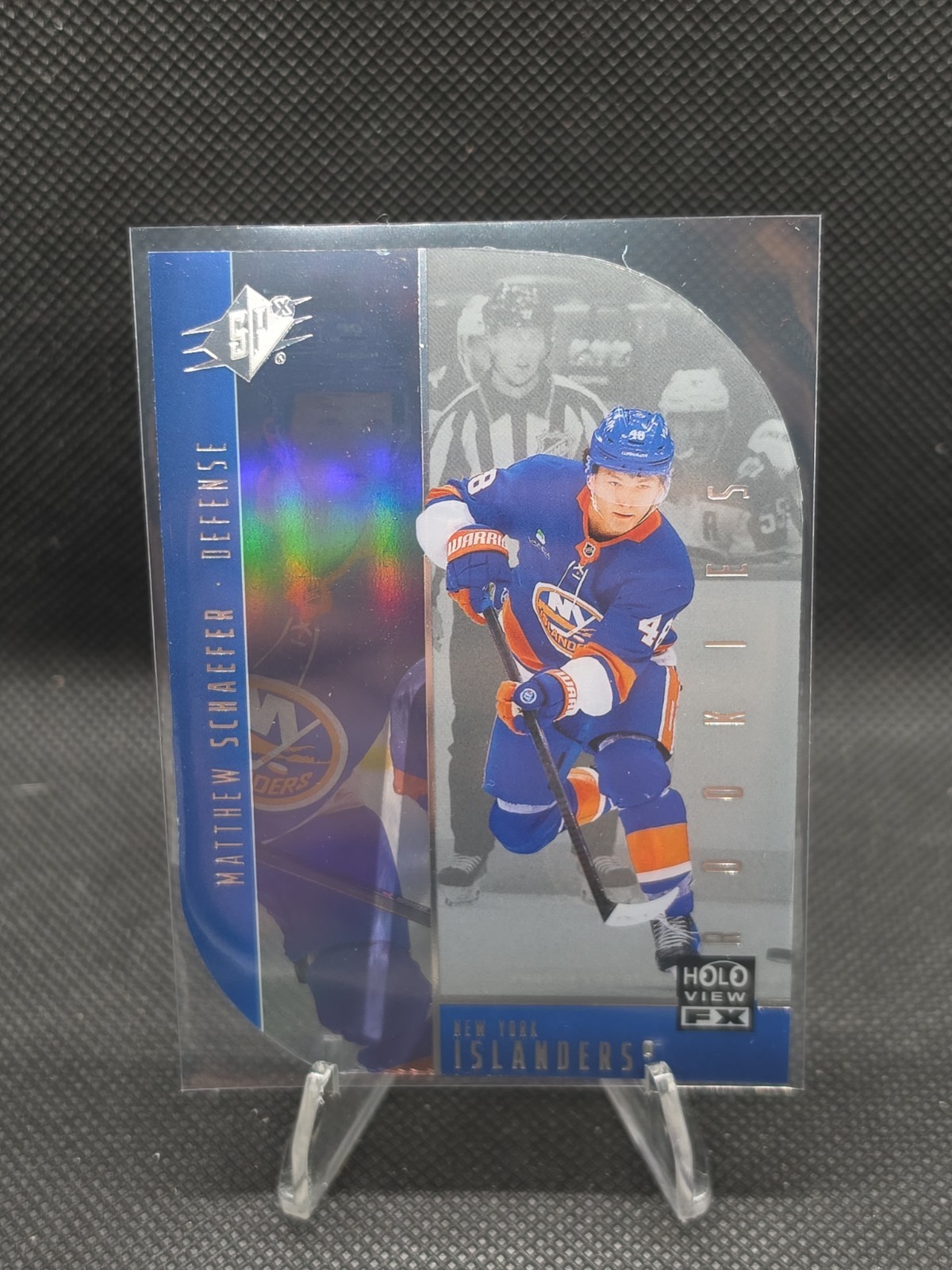 2025-26 SPx Matthew Schaefer RC Holoview F/X #HV-34 New York Islanders 2025-26 SPx Matthew Schaefer RC Holoview F/X #HV-34 New York Islanders