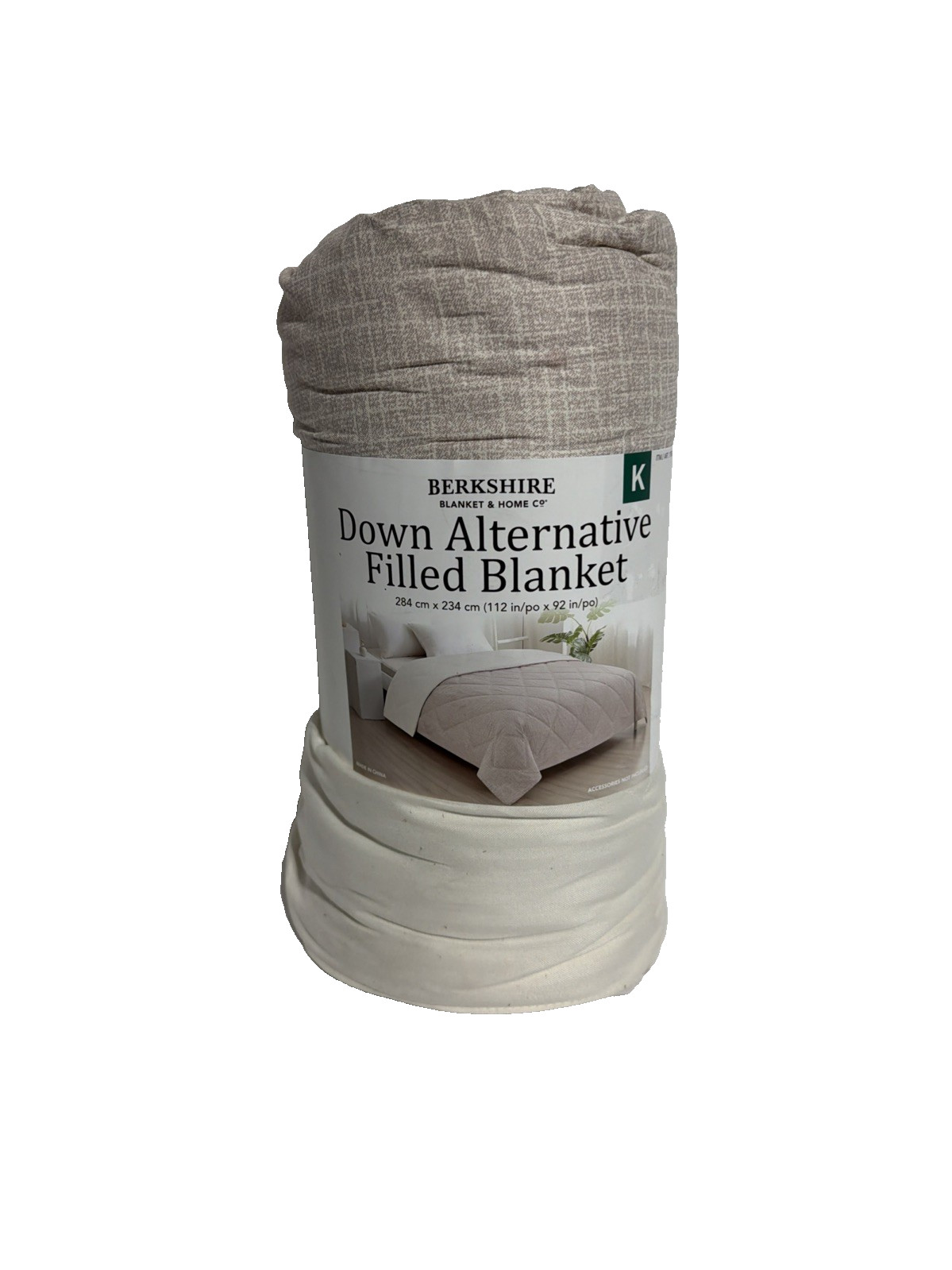 Berkshire Herringbone Down Alternative Filled Blanket KING 112 Berkshire Herringbone Down Alternative Filled Blanket KING 112