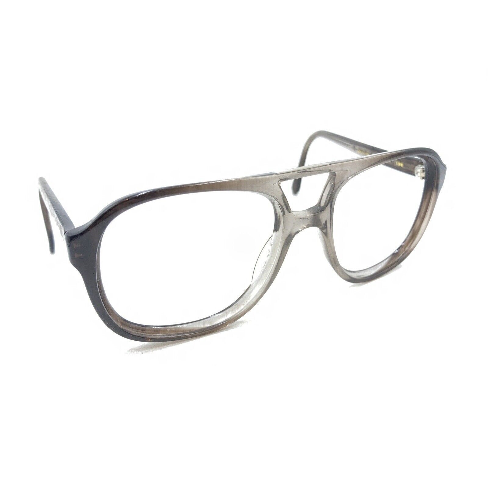 American Optical AOSafety EC100 Vintage Gray Aviator Eyeglasses Frames 57-19 150
