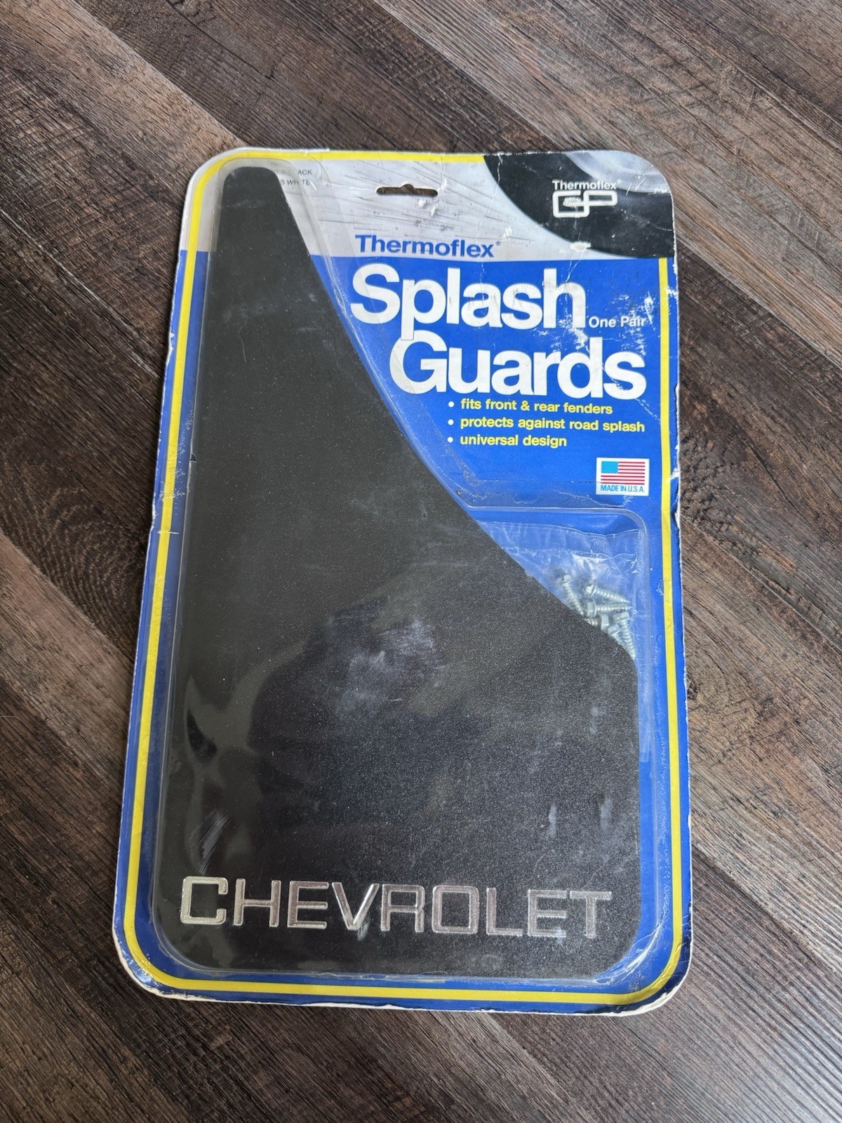 NEW vintage NOS PAIR GP Thermoflex Splash Guards black Chevy NEW vintage NOS PAIR GP Thermoflex Splash Guards black Chevy