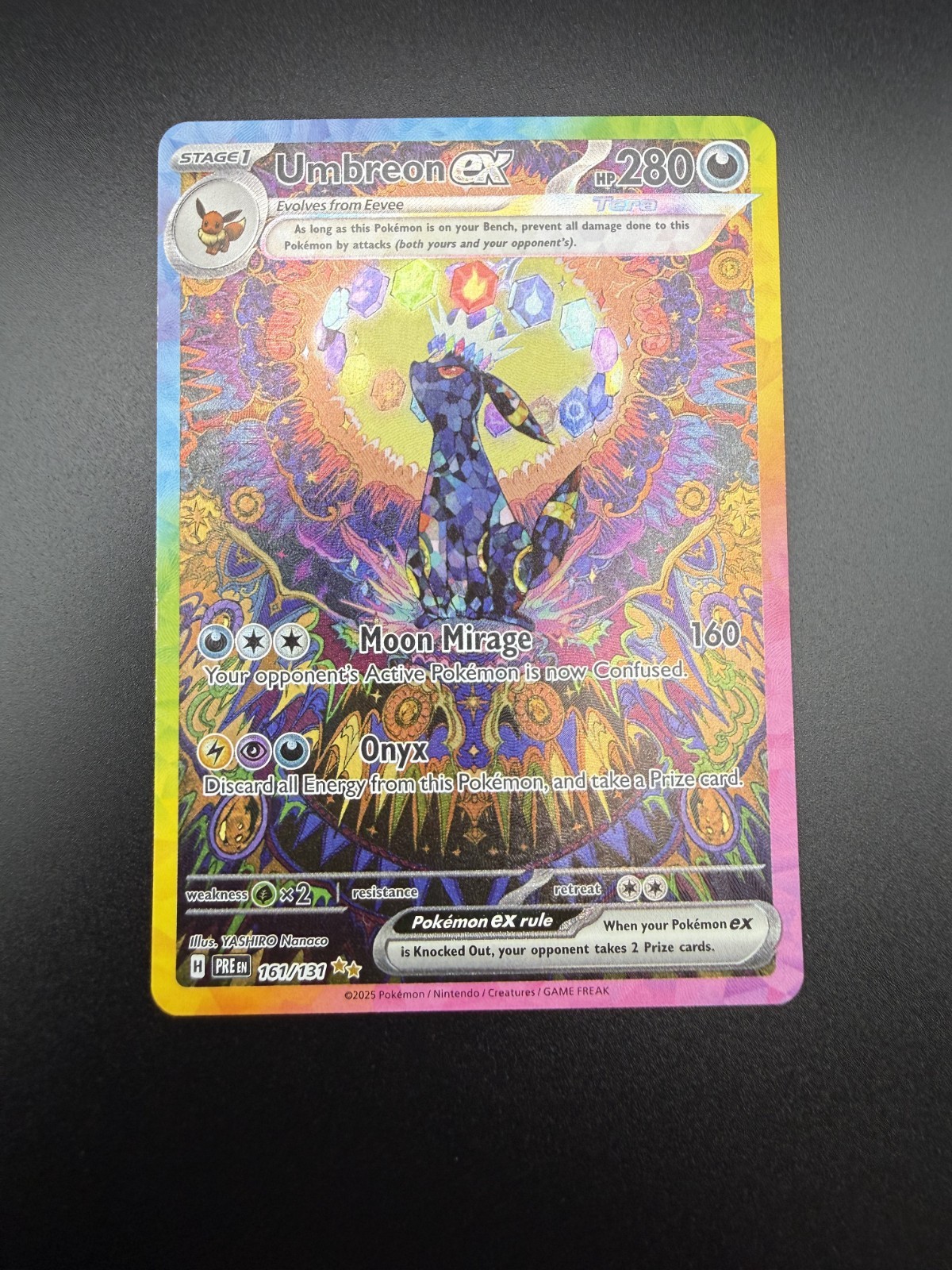2024 Pokémon Umbreon ex 161/131 Prismatic Evolutions Special Illustration Rare N