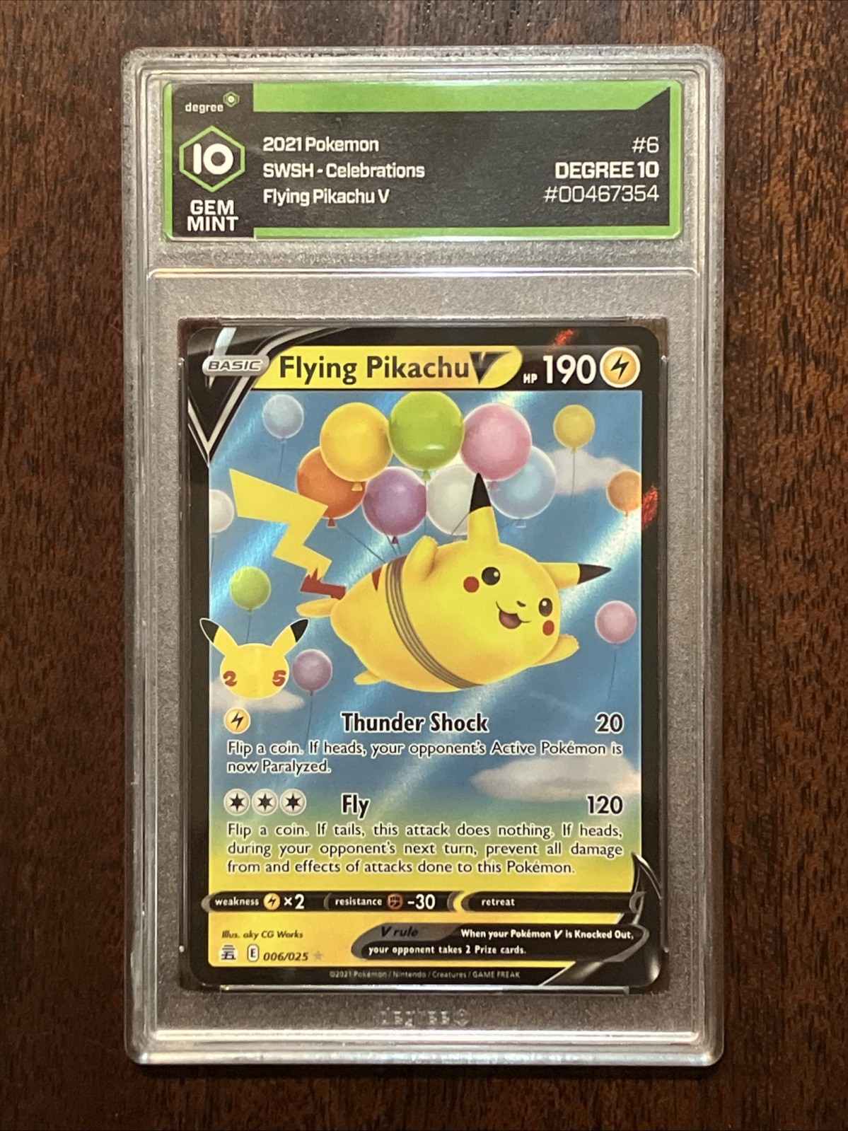 2021 POKEMON SWSH Celebration #143 Flying PIKACHU V Degree 10 2021 POKEMON SWSH Celebration #143 Flying PIKACHU V Degree 10