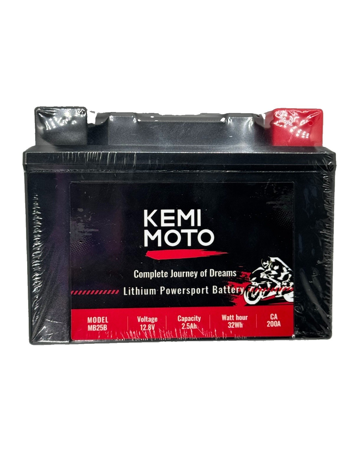 KemiMoto Lithium Powersport Battery 12.8v 2.5Ah 32Wh 200A KemiMoto Lithium Powersport Battery 12.8v 2.5Ah 32Wh 200A