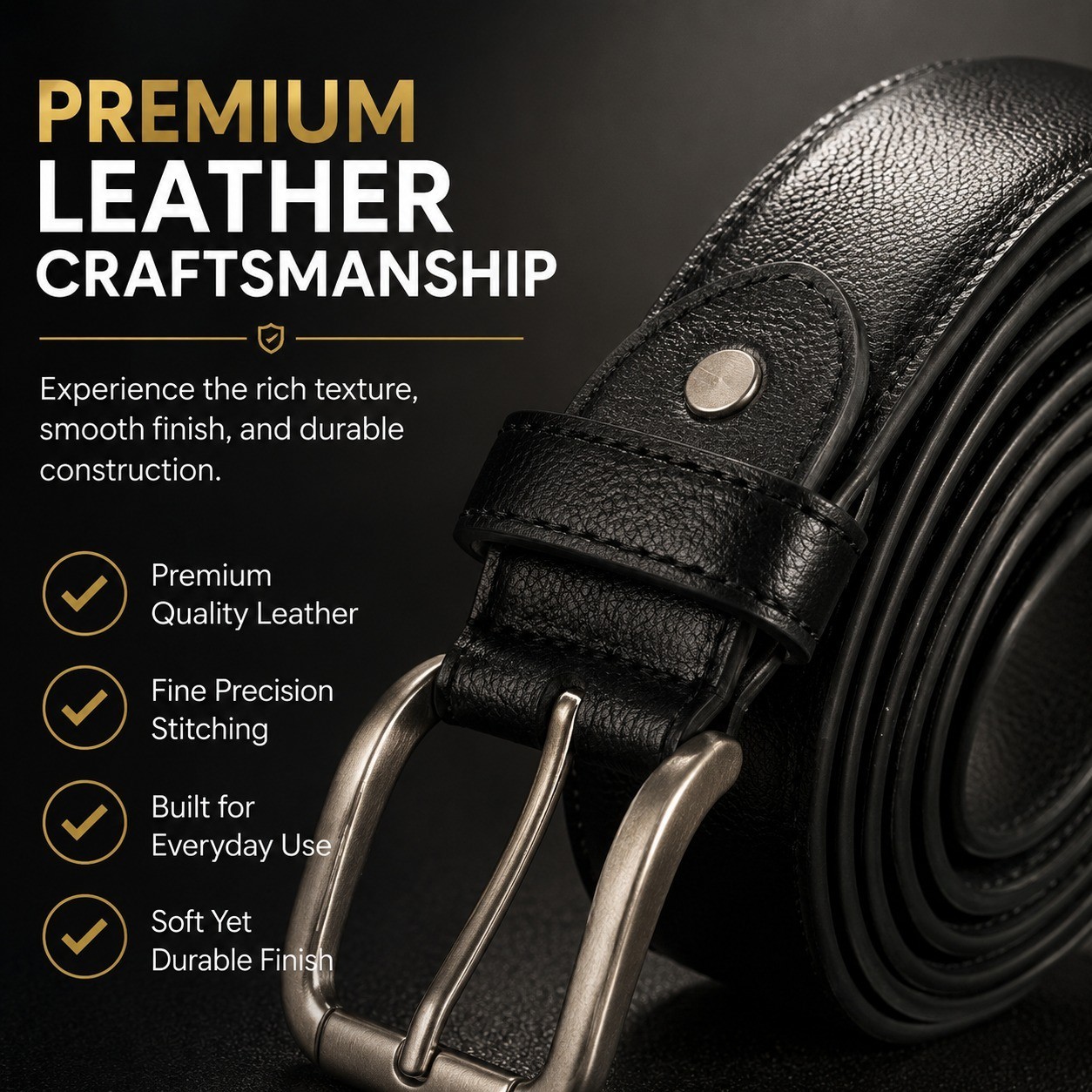 Leatherboss Genuine Leather Men Casual Money Zipper Safe Size 38 Belt, Black