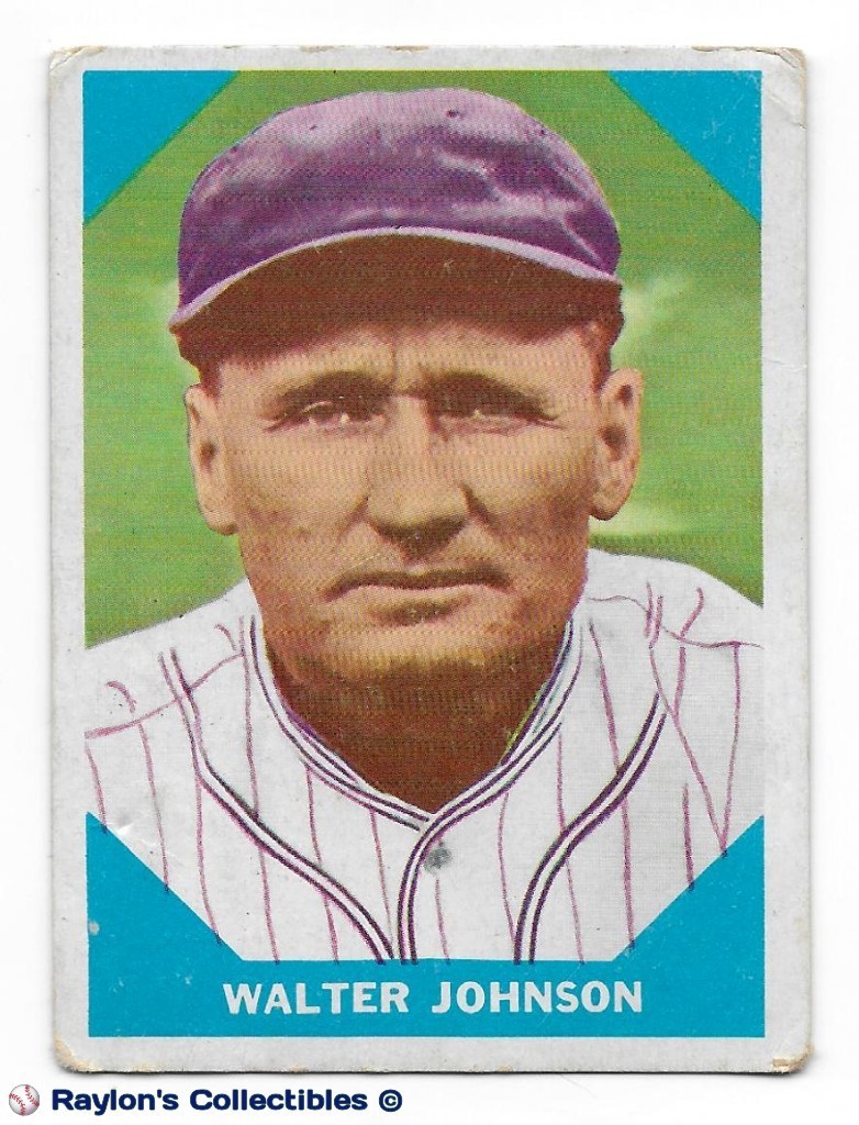 ⚾️ 1960 ~ Fleer Baseball Greats #6 ~ Walter Johnson ~ Senators ~ Vg=3 ~ HOF ⚾️ 1960 ~ Fleer Baseball Greats #6 ~ Walter Johnson ~ Senators ~ Vg=3 ~ HOF
