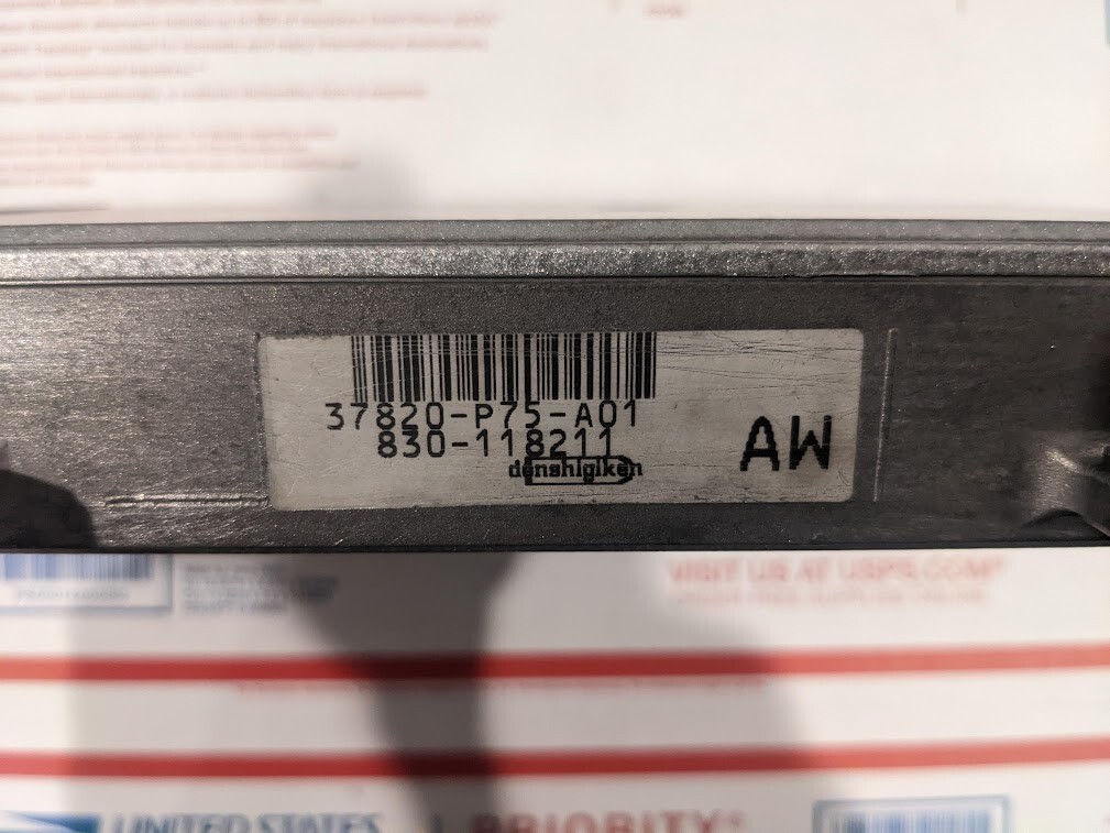 94-95 ACURA INTEGRA P75-A01 OBD1 DOHC 5SPD 1.8l ECU computer ecm b18b ls rs gs 94-95 ACURA INTEGRA P75-A01 OBD1 DOHC 5SPD 1.8l ECU computer ecm b18b ls rs gs