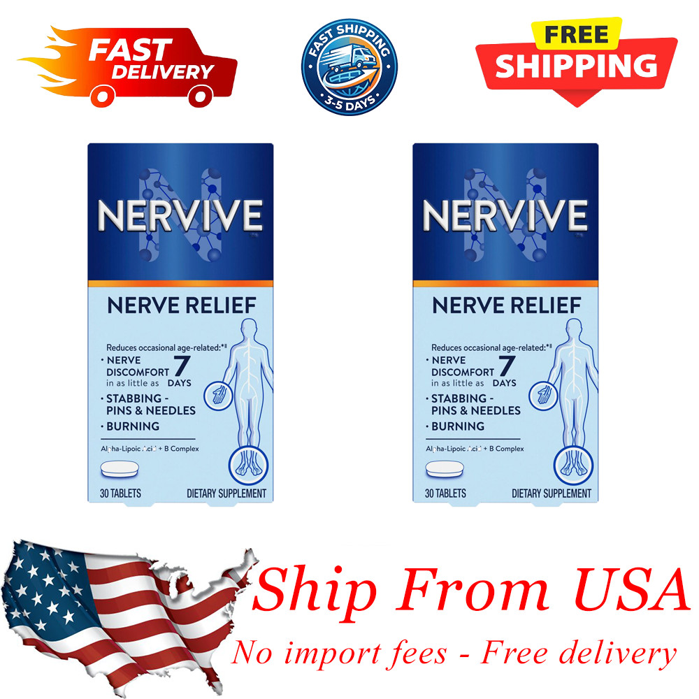 2 Pack - Nervive Nerve Relief Tablets, 30 CT 2 Pack - Nervive Nerve Relief Tablets, 30 CT