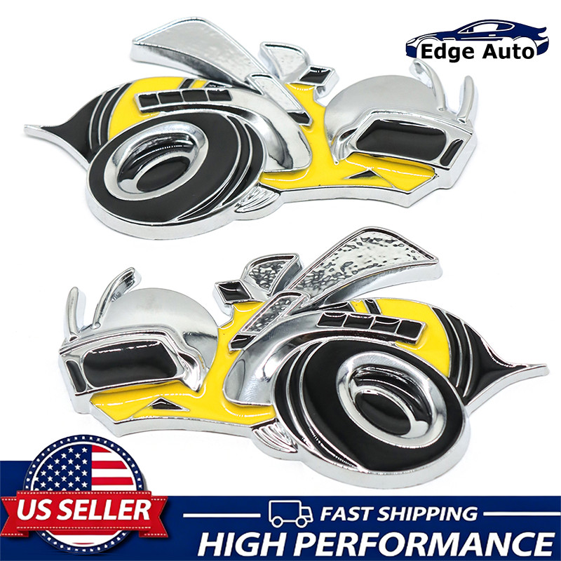 2Pcs 3D Metal Super Bee Armored Hornet Car Side Fender Badge Emblem For Charger 2Pcs 3D Metal Super Bee Armored Hornet Car Side Fender Badge Emblem For Charger