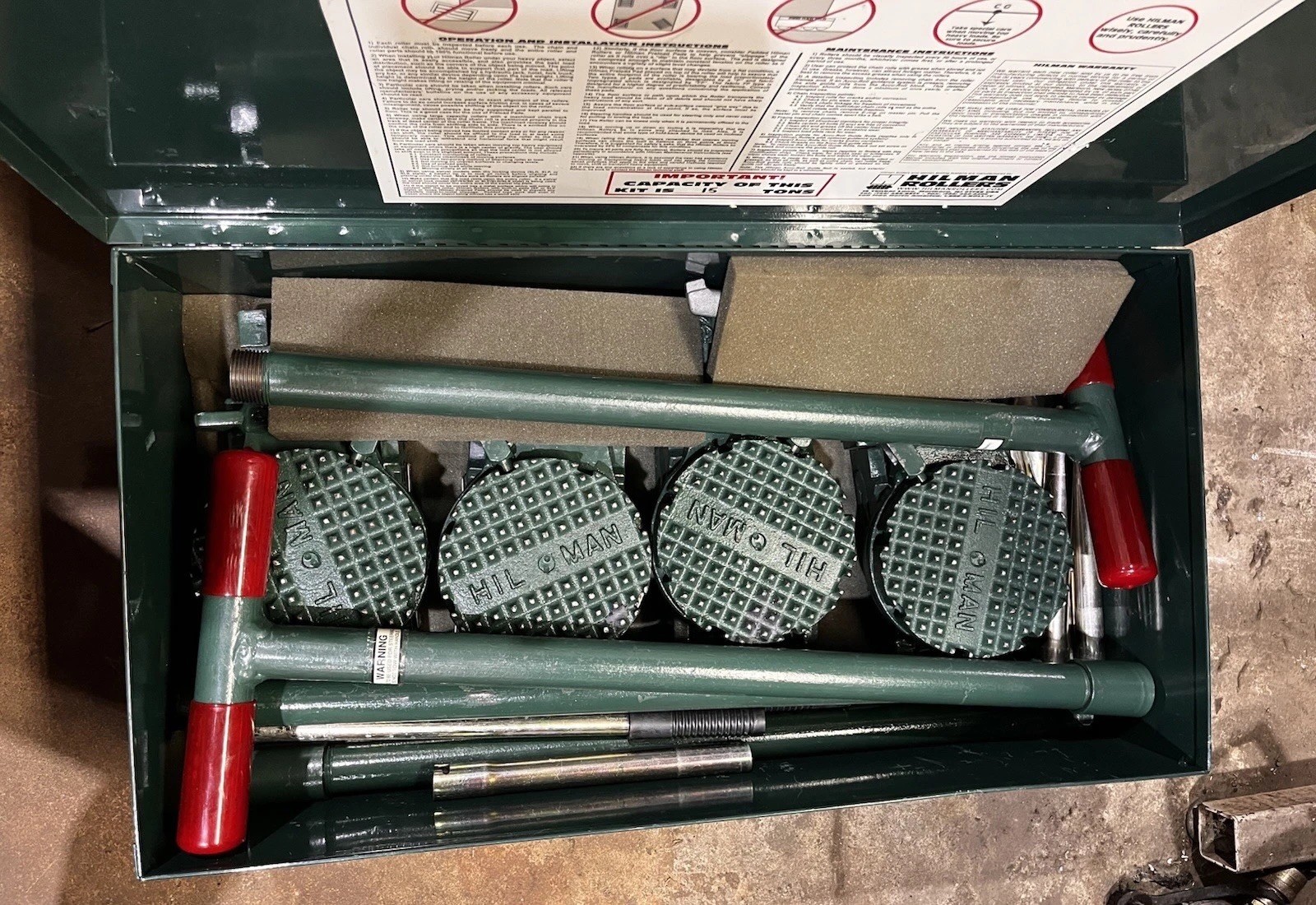 🔥Hilman Rollers Deluxe Kit 15 ton Set, Gently Used, Local Pickup🇺🇸
