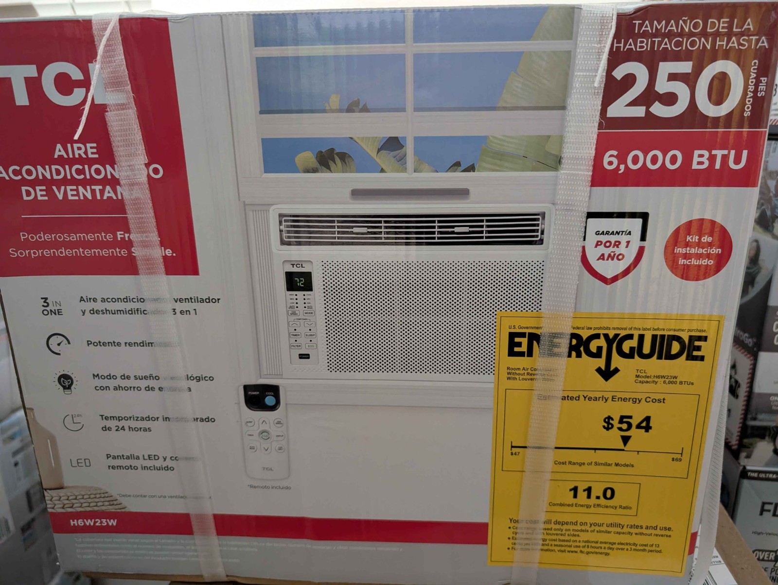 TCL H6W23W 6000 BTU Window Air Conditioner w Remote Control NEW TCL H6W23W 6000 BTU Window Air Conditioner w Remote Control NEW
