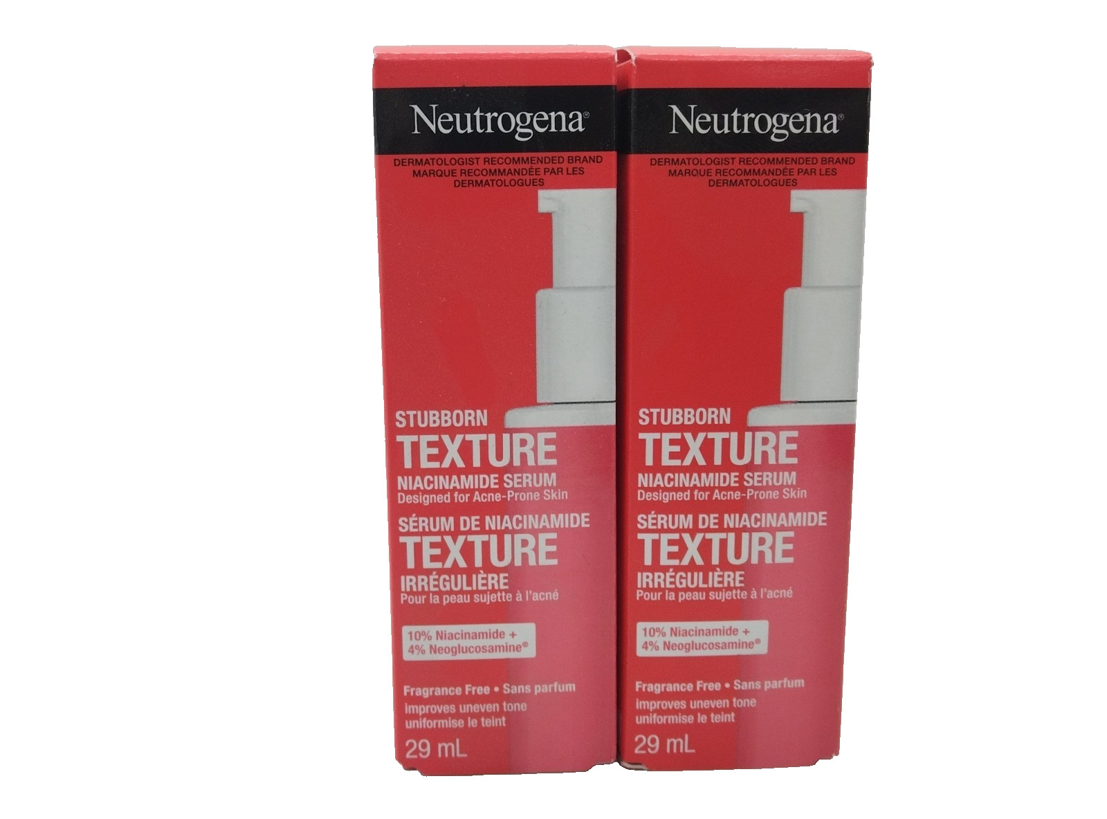 2X Neutrogena Stubborn Texture Niacinamide Serum 29ml New in Box 2X Neutrogena Stubborn Texture Niacinamide Serum 29ml New in Box
