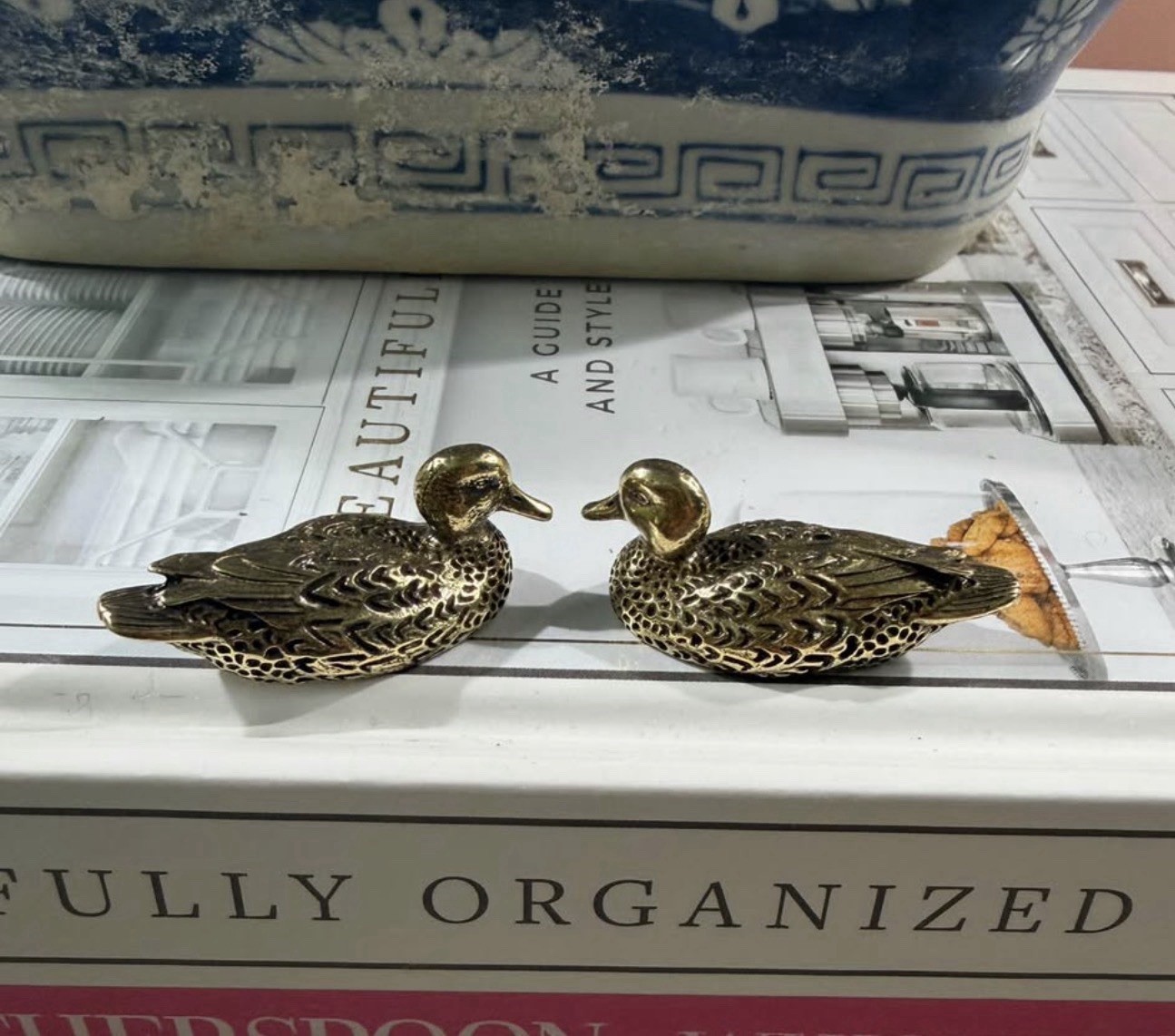 Brass Duck Figurines Set of 2 Miniature Mallard Bird Collectibles Brass Duck Figurines Set of 2 Miniature Mallard Bird Collectibles