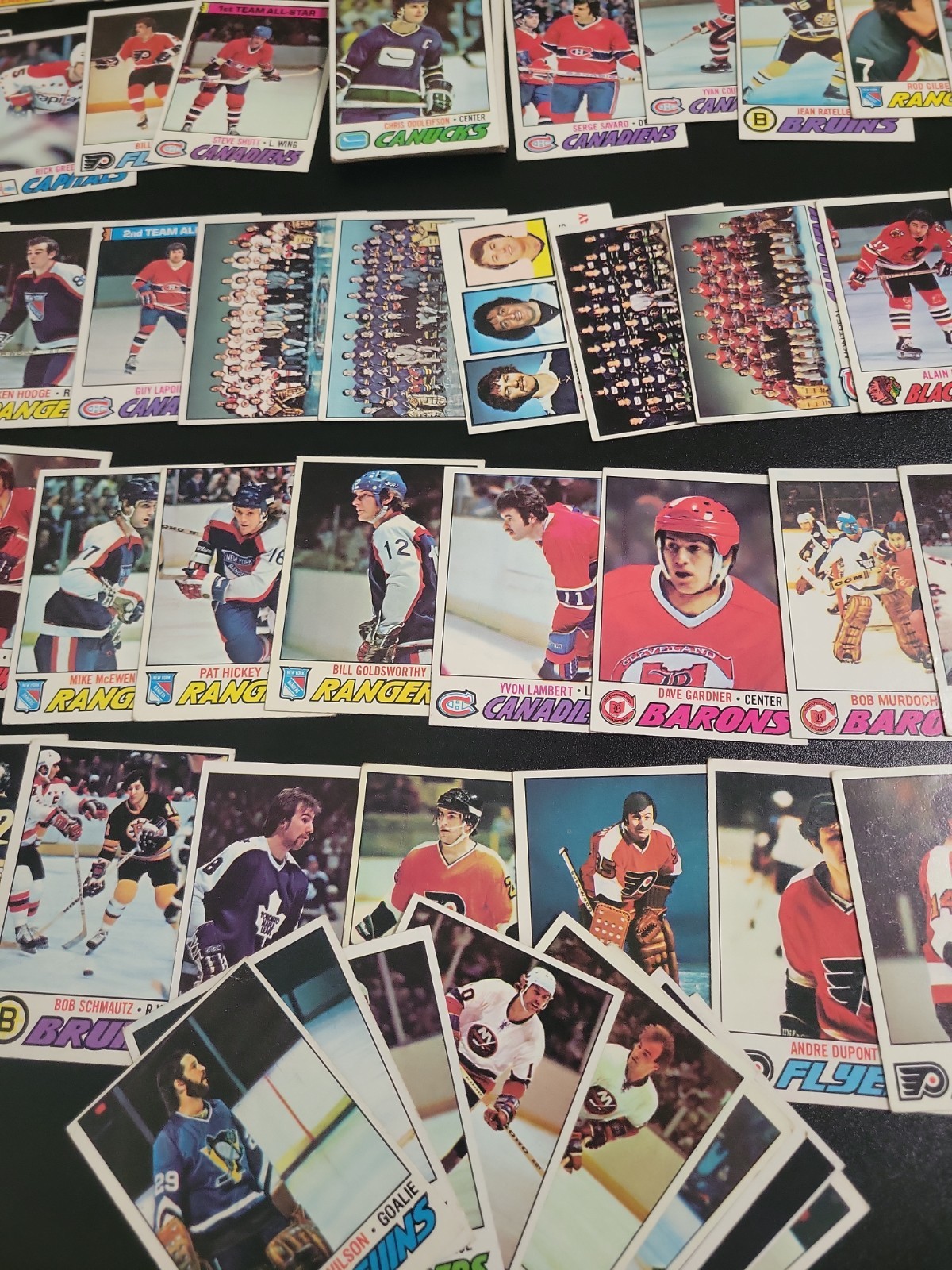 1977-78 Topps Hockey Card Lot - 74 Different Cards - W/ HOFers All-Stars
