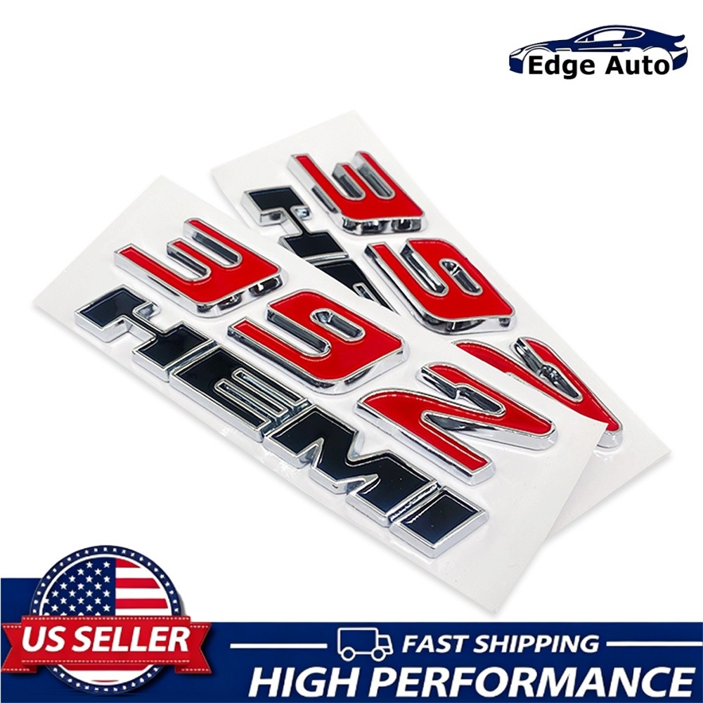 2PCS SET For 392 HEMI Left & Right Badges Side Fender Emblems 3D Raised Decals 2PCS SET For 392 HEMI Left & Right Badges Side Fender Emblems 3D Raised Decals