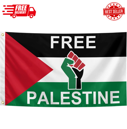 Free Palestine Flag 3x5Ft Double Stitched for Indoor Outdoor