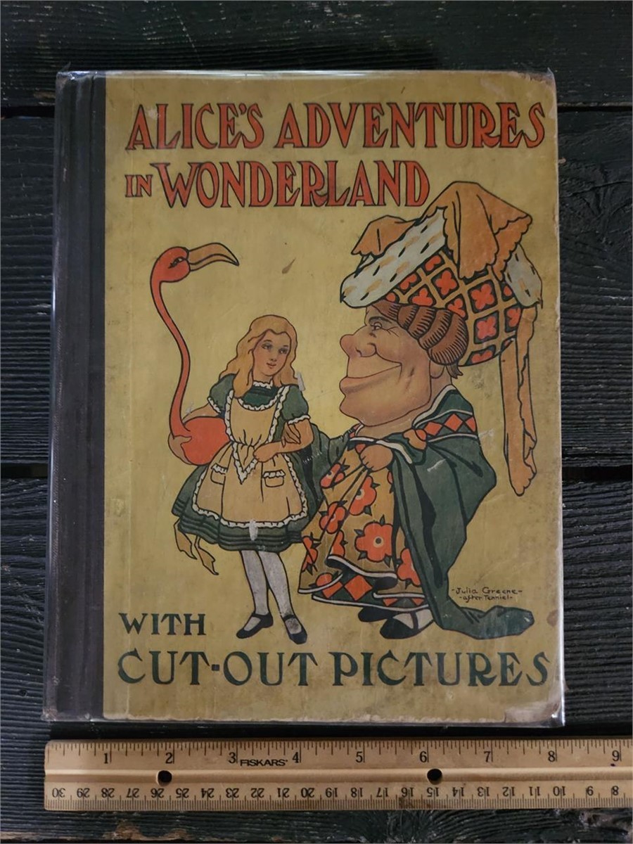 Vintage 1917? Alice's Adventures In Wonderland Book with cut-out pictures RARE