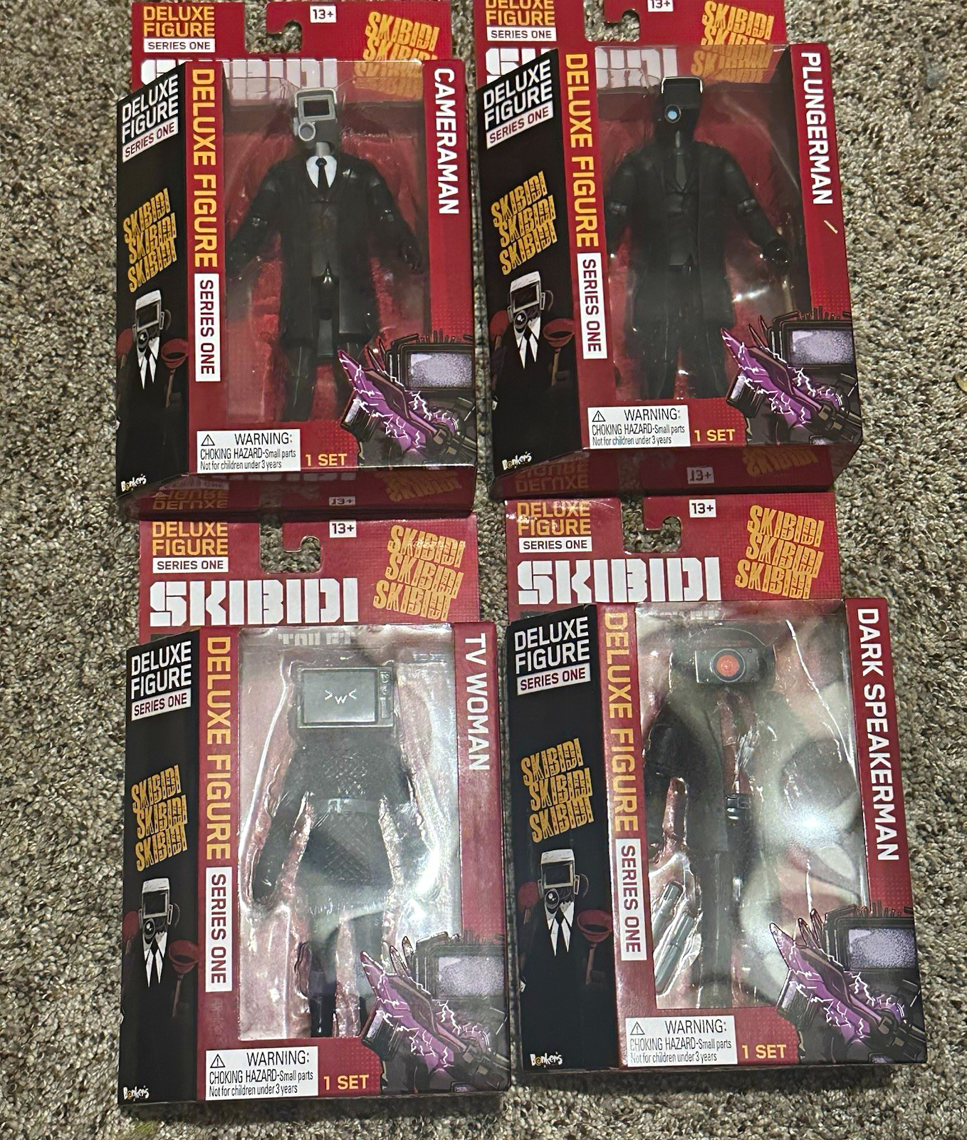Skibidi Toilet Deluxe Figures Series 1 Complete 4 Figure Lot New Sealed