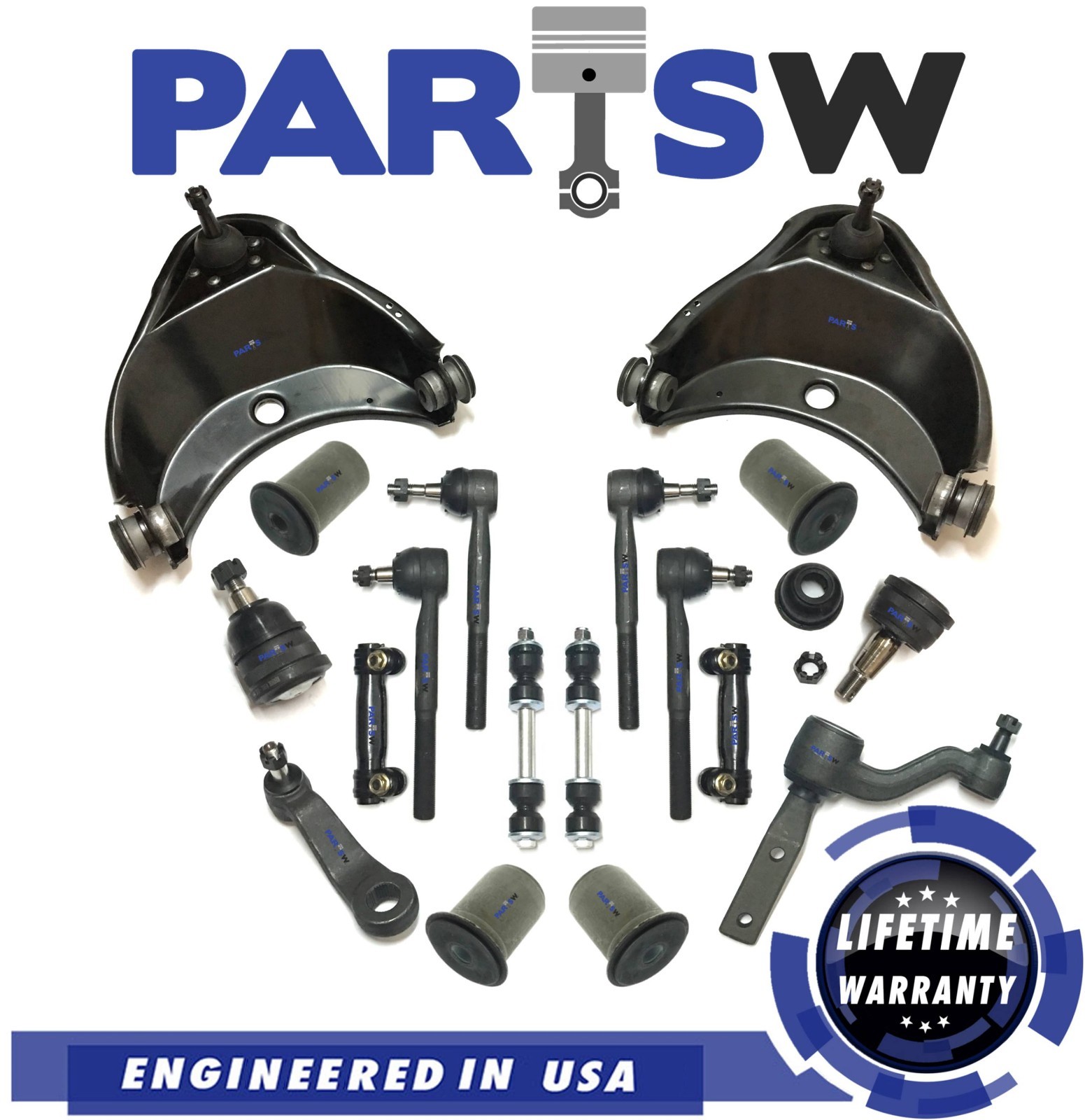 PartsW 16Pc Complete Steering Kit for Chevrolet Suburban
