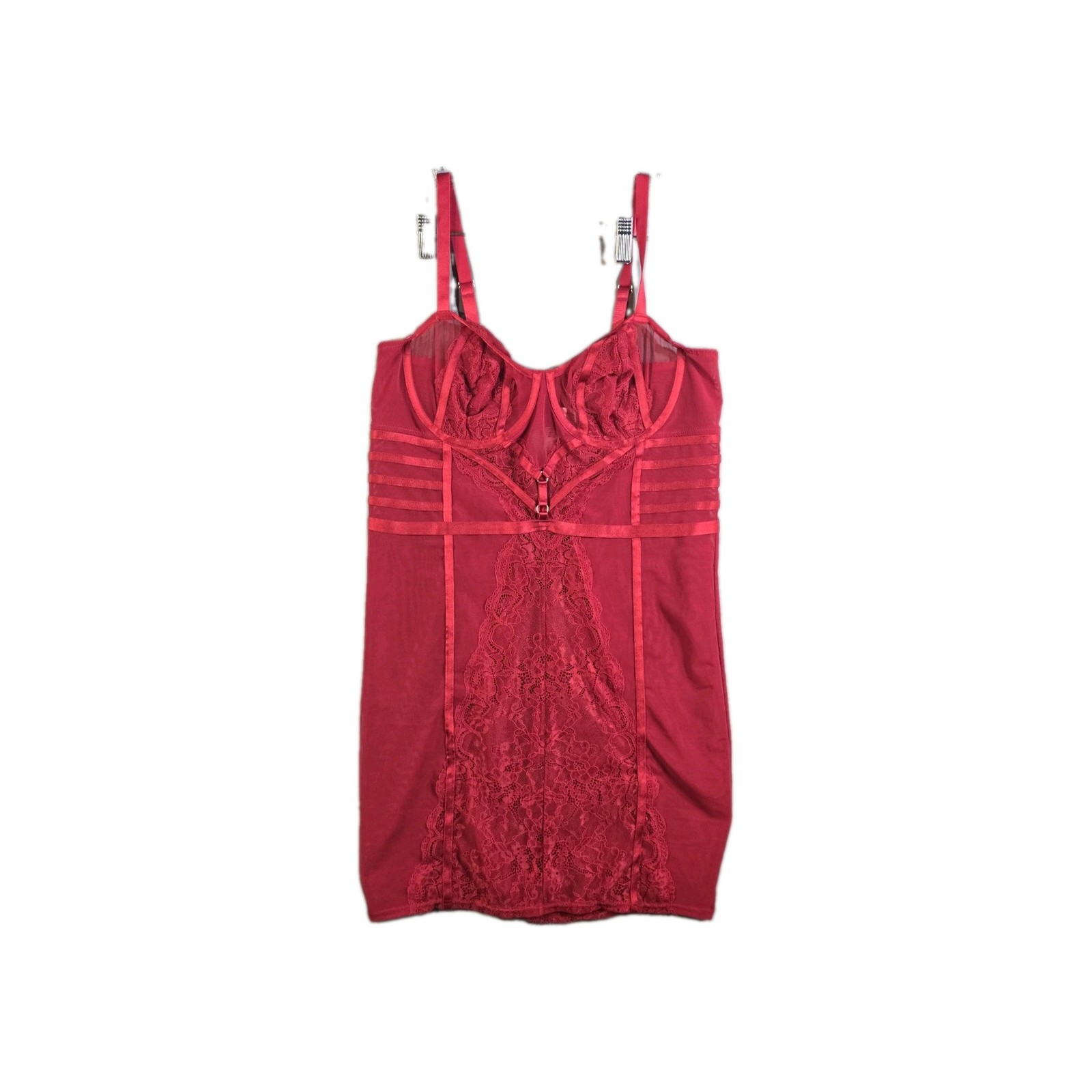NWT Torrid Red Lace Mesh Chemise Lingerie Dress Size 0 Plus NWT Torrid Red Lace Mesh Chemise Lingerie Dress Size 0 Plus