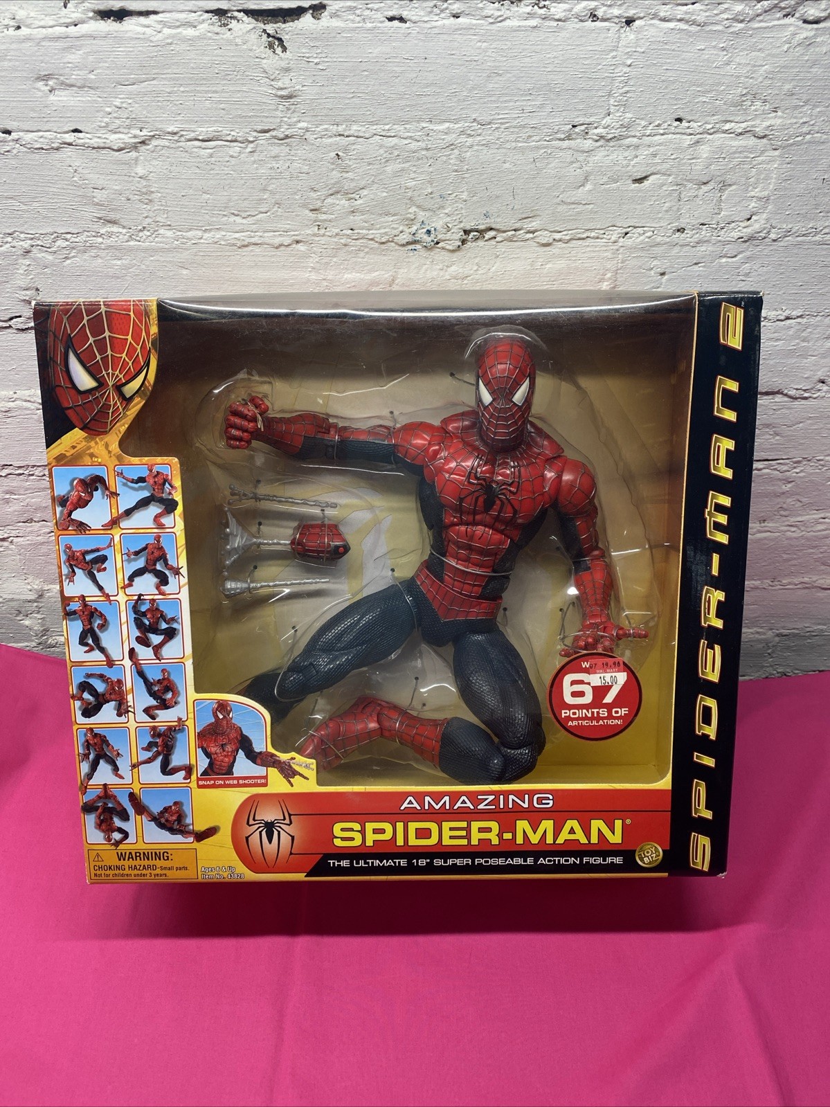 2004 Toy Biz Spider-Man 2 Amazing Spiderman Super Poseable 18\ 2004 Toy Biz Spider-Man 2 Amazing Spiderman Super Poseable 18\