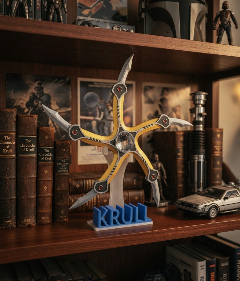1980's Movie KRULL Glaive Style Prop Spinner With Stand 1980's Movie KRULL Glaive Style Prop Spinner With Stand