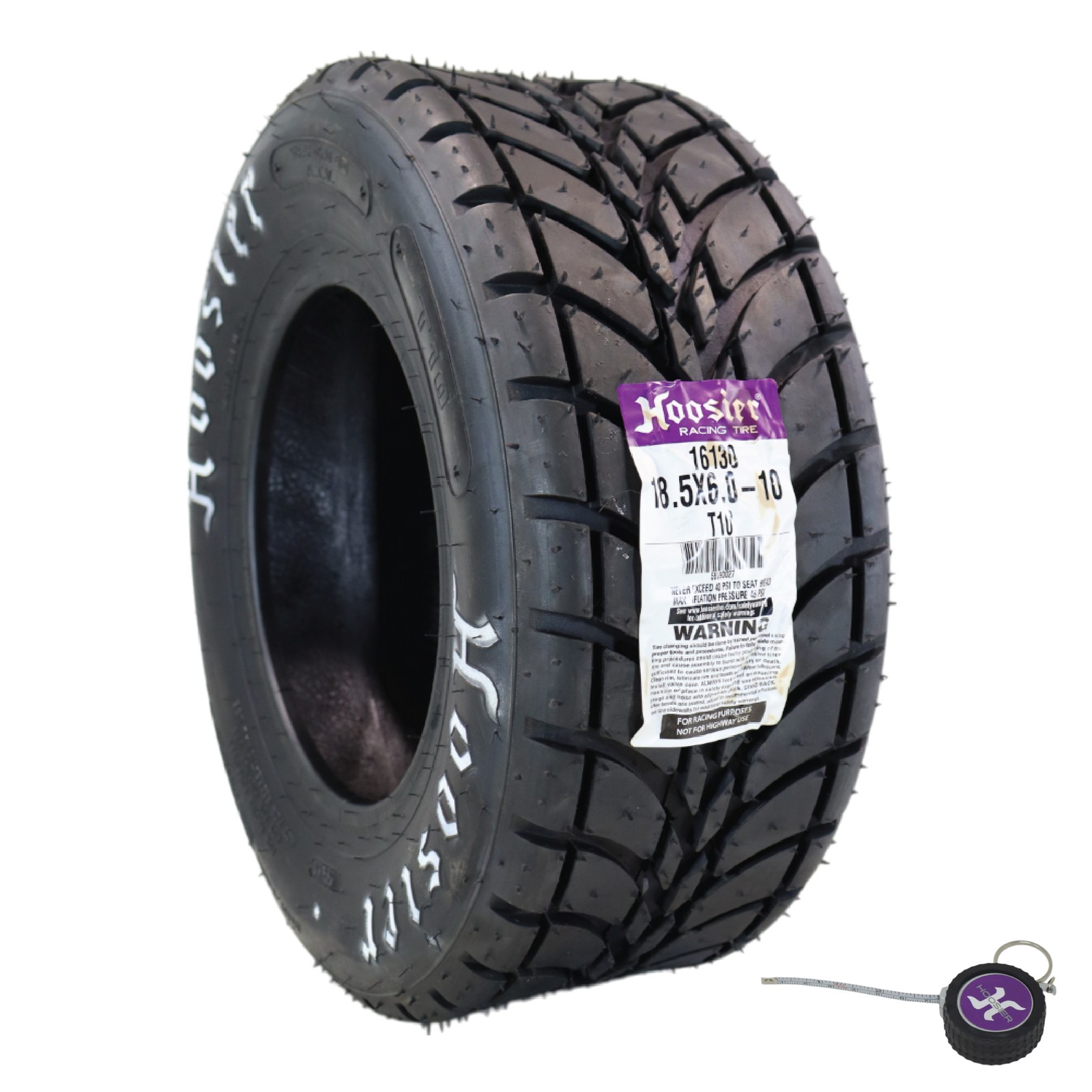 Hoosier Flat Track & TT Tire 18.5x6.0-10 T10 for ATV Off-Road Racing w/ Keychain