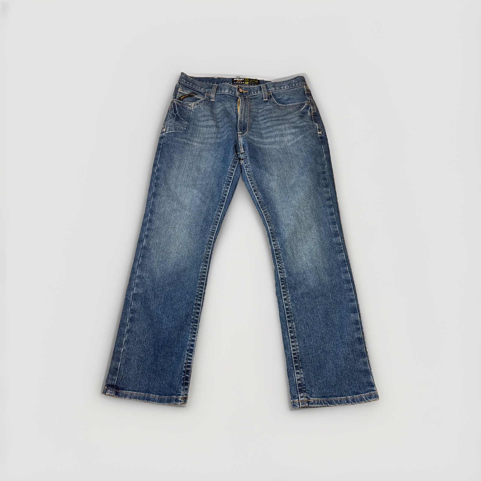 Ariat Rebar M5 Straight Leg Men\'s Jeans Denim Size 36 / 32 Blue