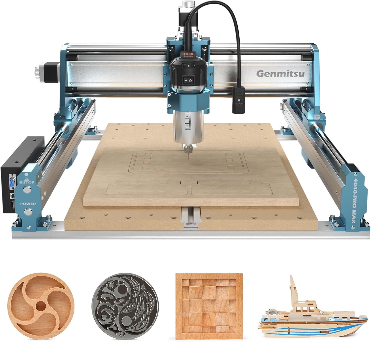 SainSmart Genmitsu 4040-PRO MAX CNC Router 710W Trimmer Linear Rail Wood Metal
