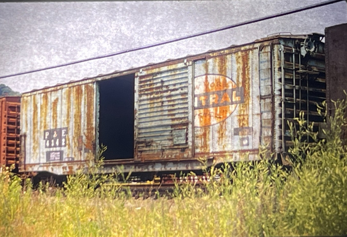 Penn Central Railroad Boxcar #4342 - Etna, PA 35mm Photo Slide