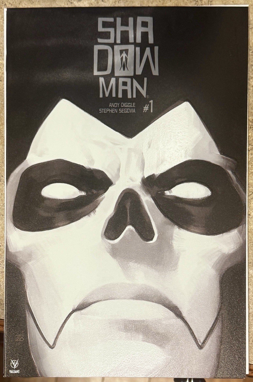Shadowman #1 - 1:250 - REAL Brushed Metal Glow in Dark Cover - Zonjic - Valiant